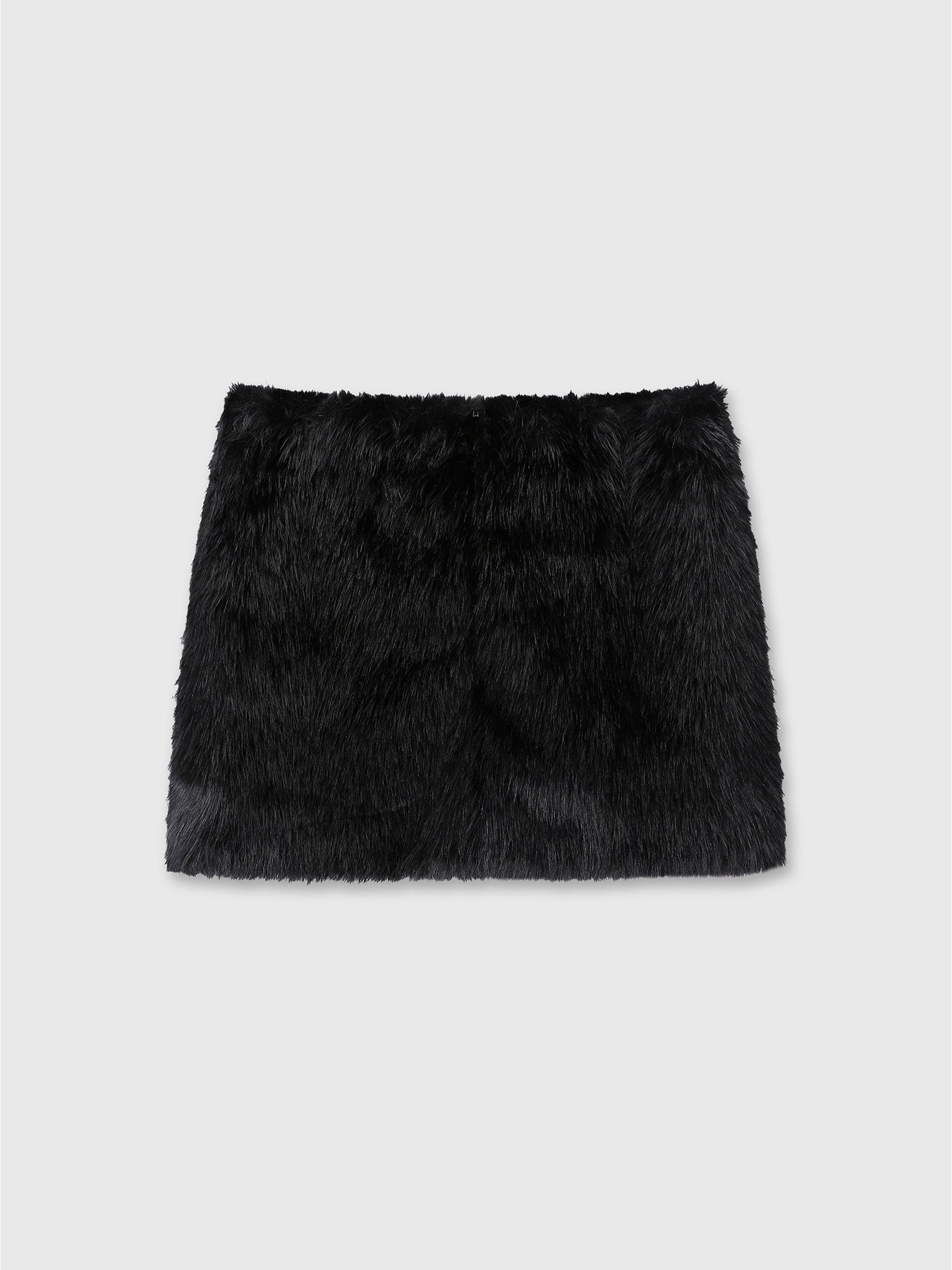 Tonywack - Faux-Fur Black Low-Waist Mini-Skirt (Black) product image 11 | TRAB K-Fashion Australia