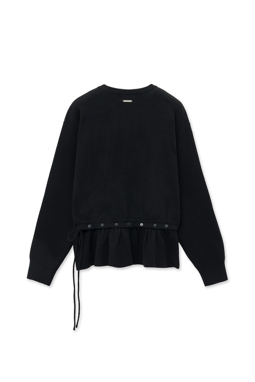 Matin Kim - Detachable Skirt Knit Pullover (Black) product image 3 | TRAB K-Fashion Australia