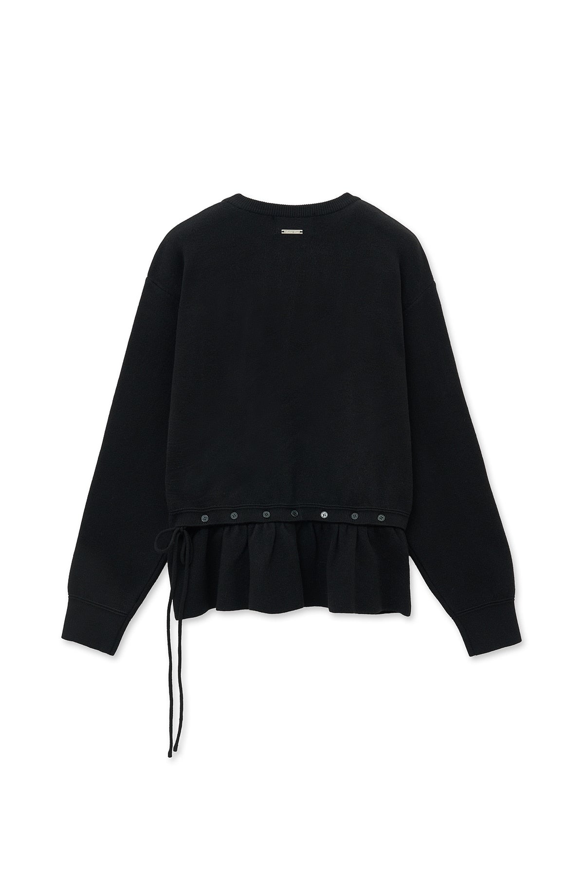Matin Kim - Detachable Skirt Knit Pullover (Black) product image 3 | TRAB K-Fashion Australia