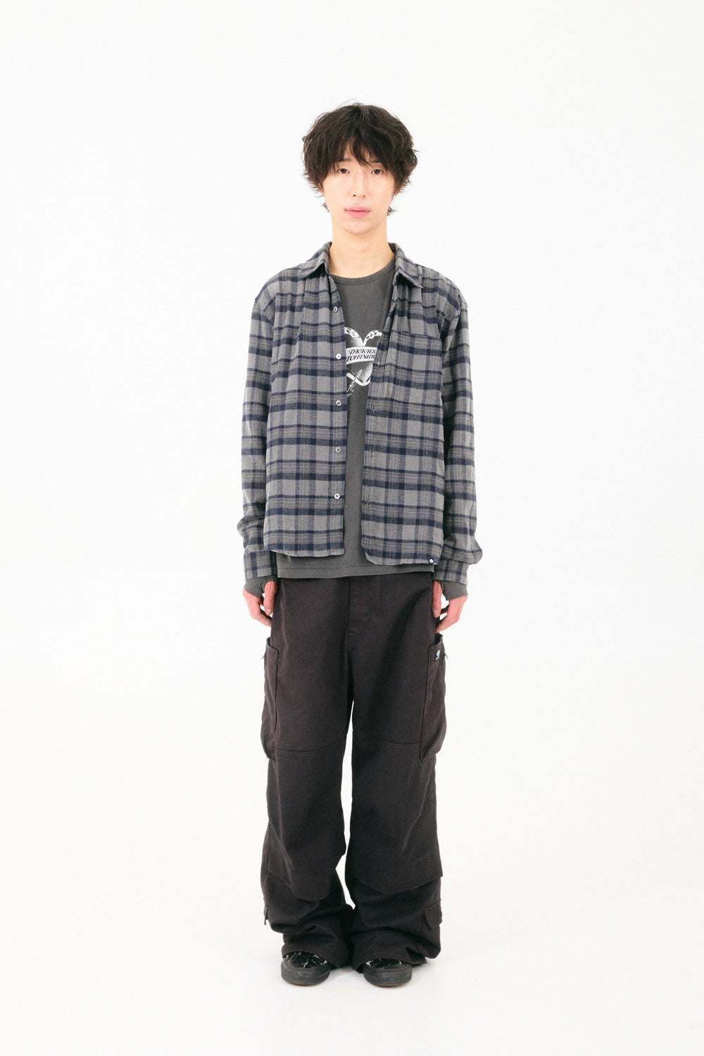 Hatchingroom - Regular Shirt Check (Dusty Grey) product image 5 | TRAB K-Fashion Australia