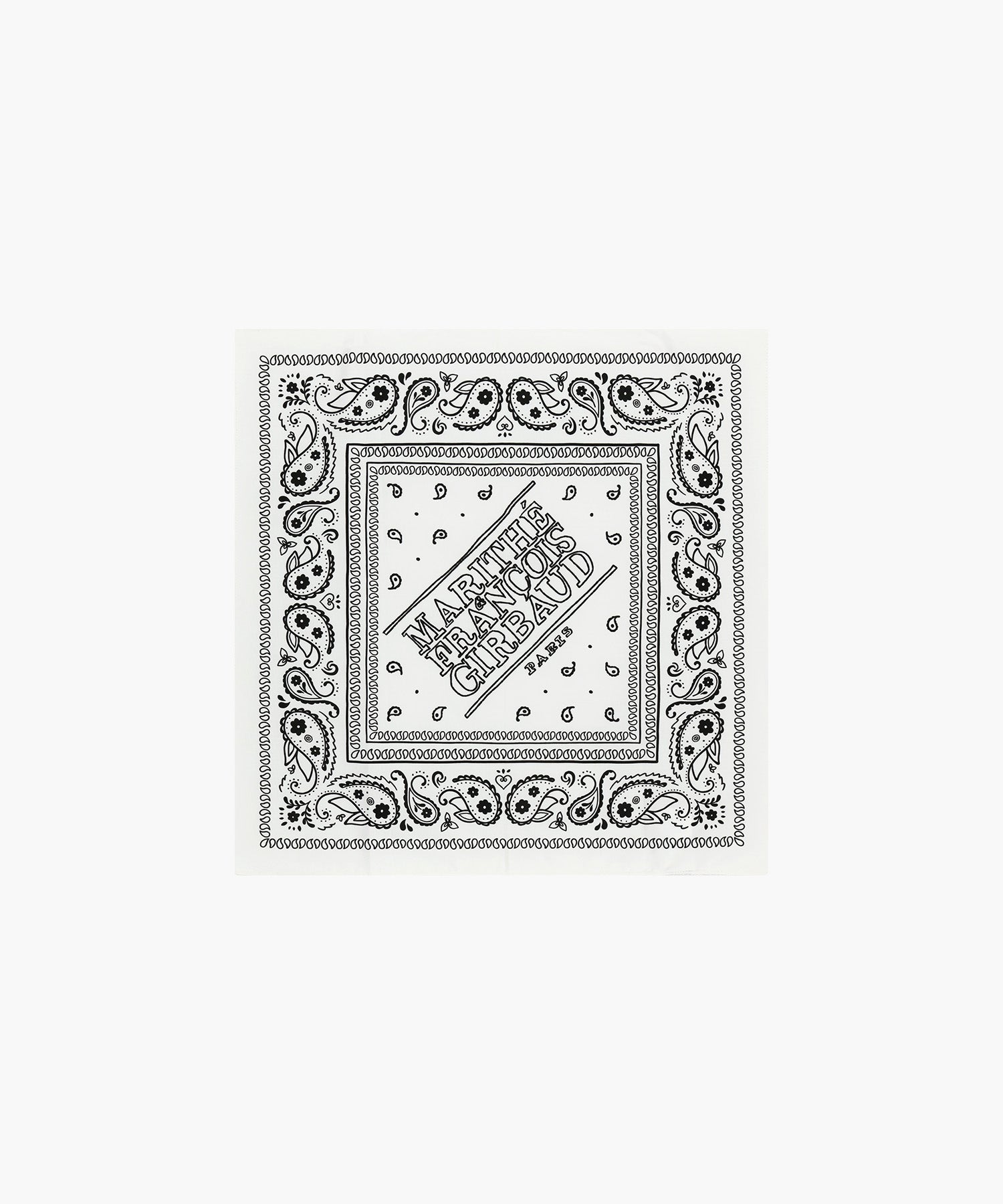 Marithe & Francois Girbaud - Classic Logo Bandana Scarf (White) product image 1 | TRAB K-Fashion Australia
