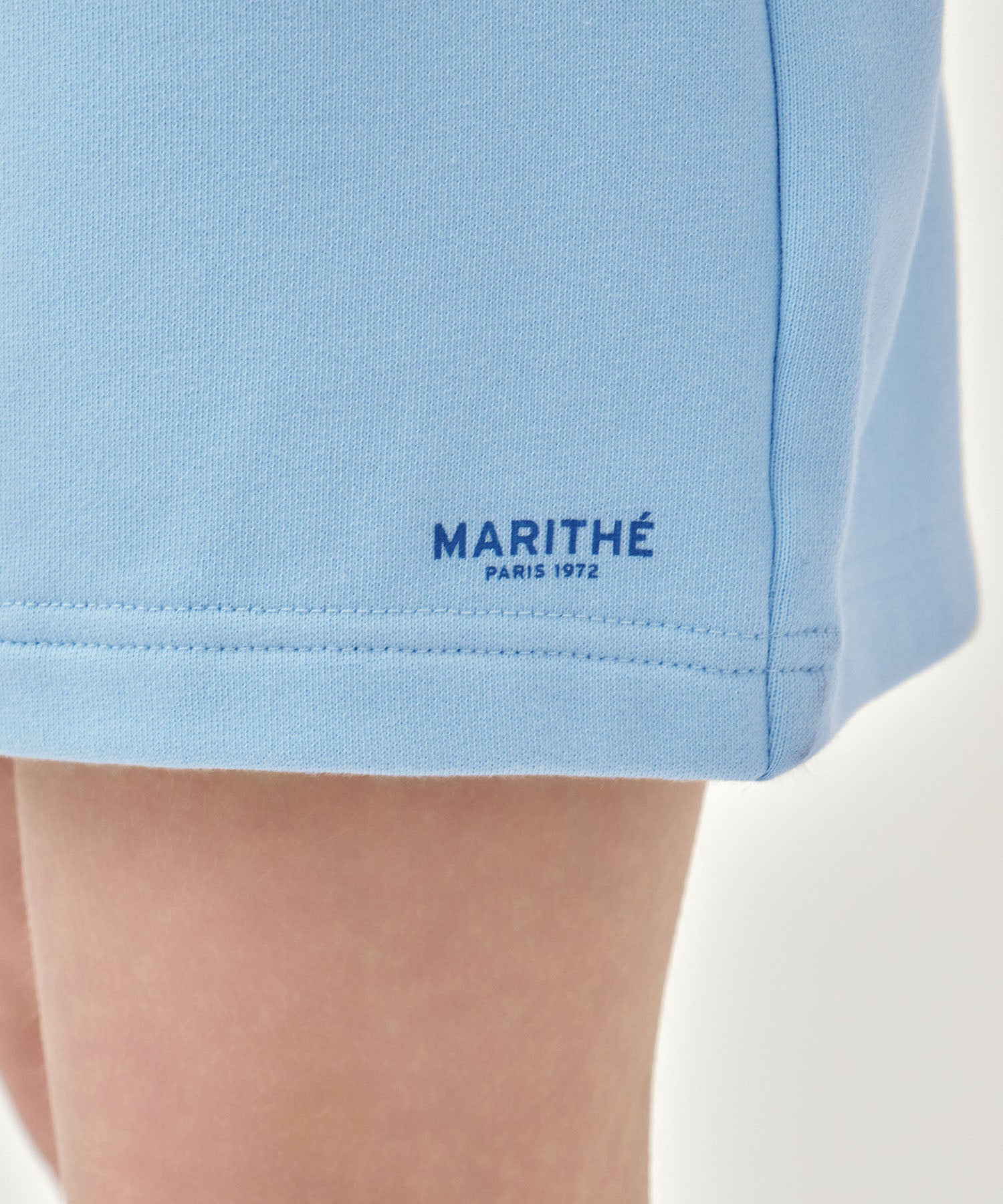 Marithe & Francois Girbaud - Regular Logo Sweat Shorts (Ice Blue) product image 2 | TRAB K-Fashion Australia