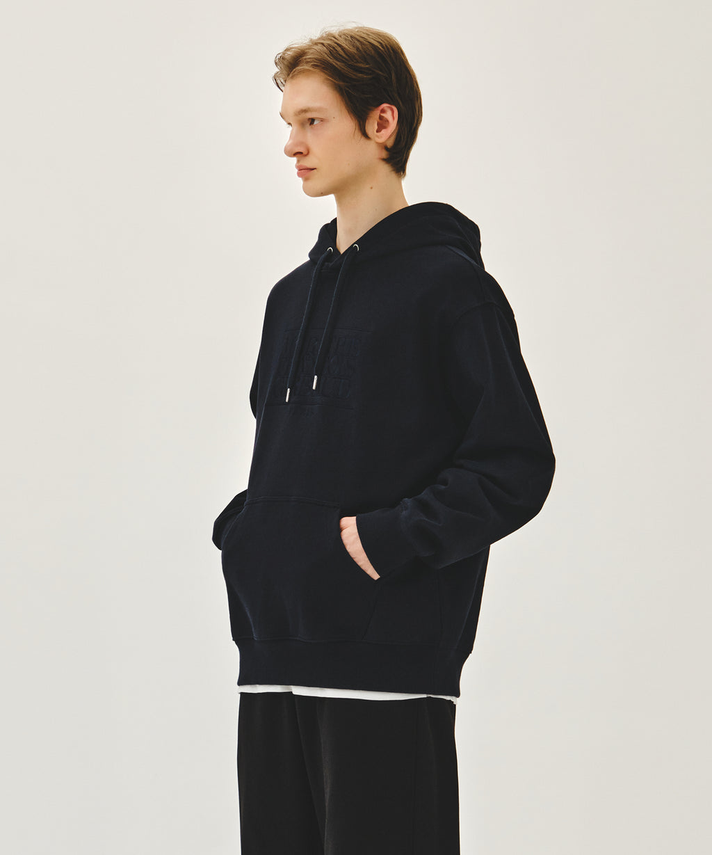 Marithe & Francois Girbaud - Classic Logo Embroidery Hoodie (Navy) product image 2 | TRAB K-Fashion Australia
