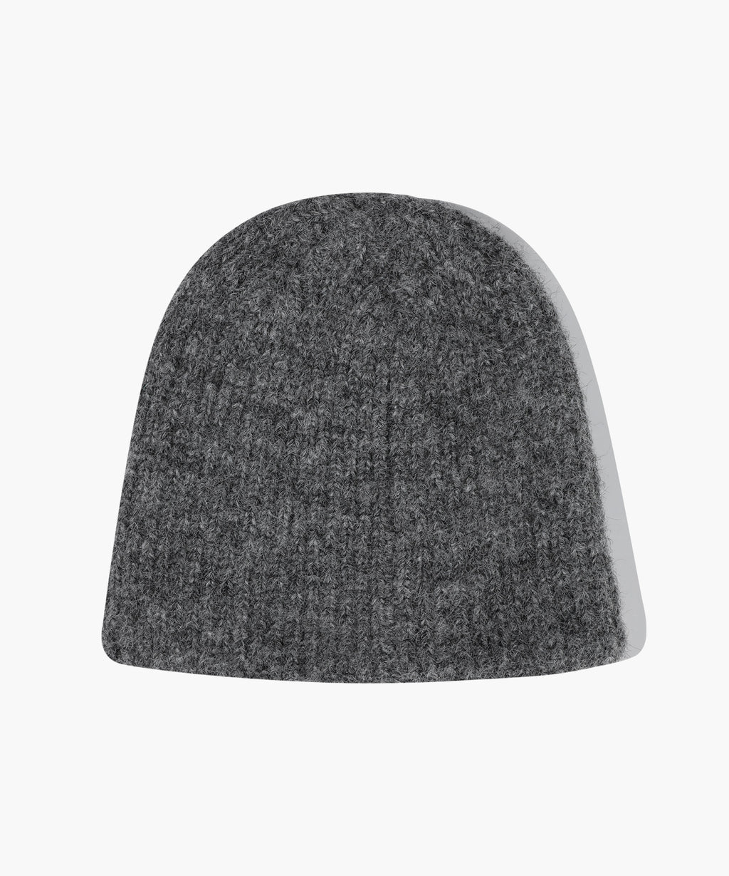 Marithe & Francois Girbaud - Classic Logo Hairy Beanie (Charcoal) product image 2 | TRAB K-Fashion Australia