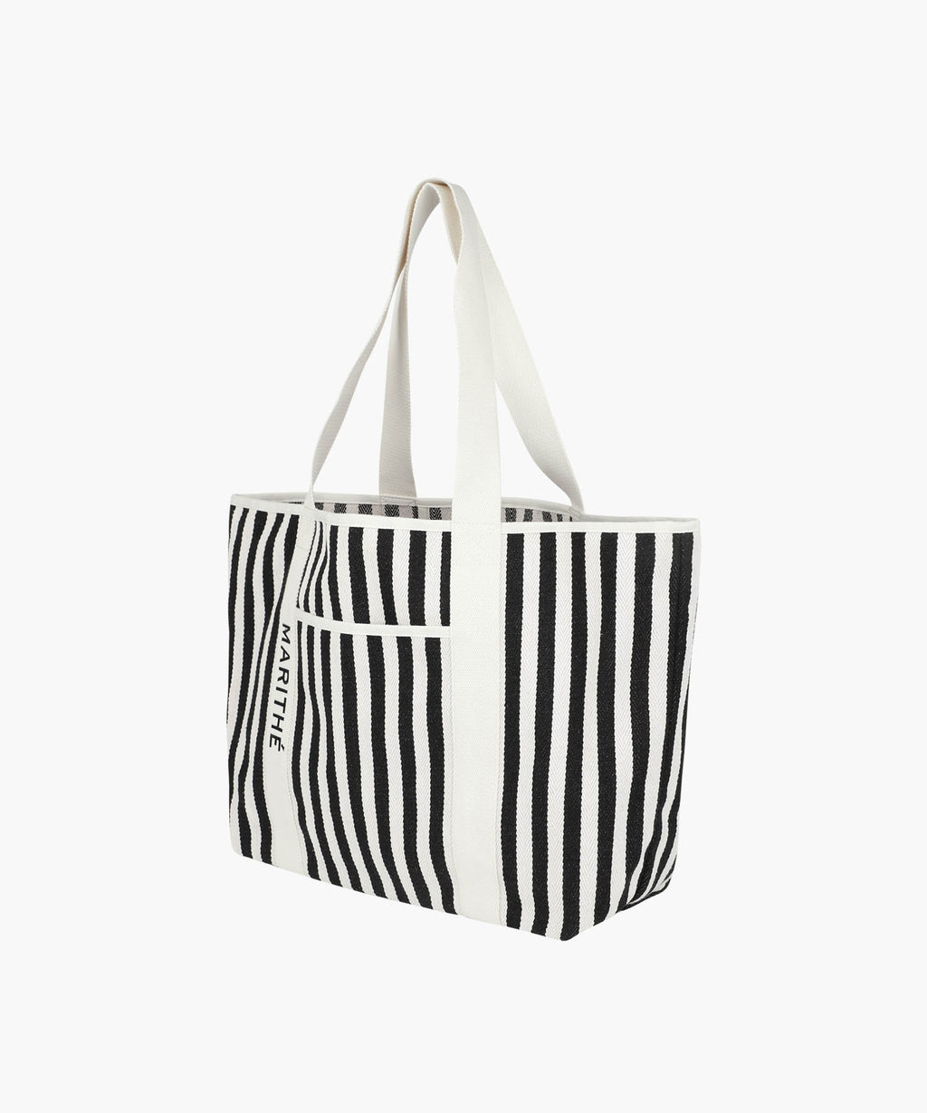 Marithe & Francois Girbaud - Regular Logo Big Cotton Bag (Stripe) product image 2 | TRAB K-Fashion Australia