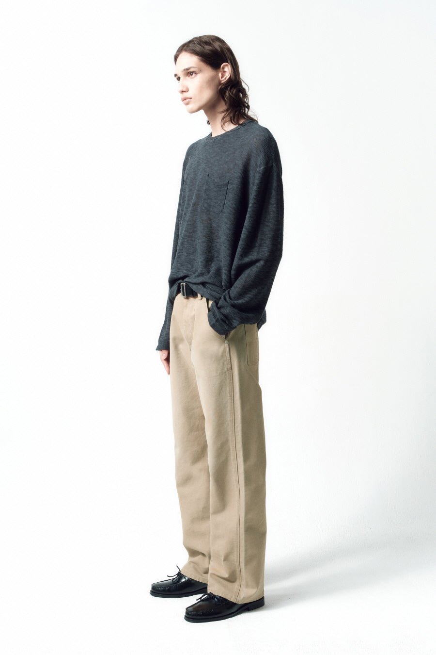 Insilence - Lightweight Cut Off Cotton Knit (Faded Grey) product image 3 | TRAB K-Fashion Australia