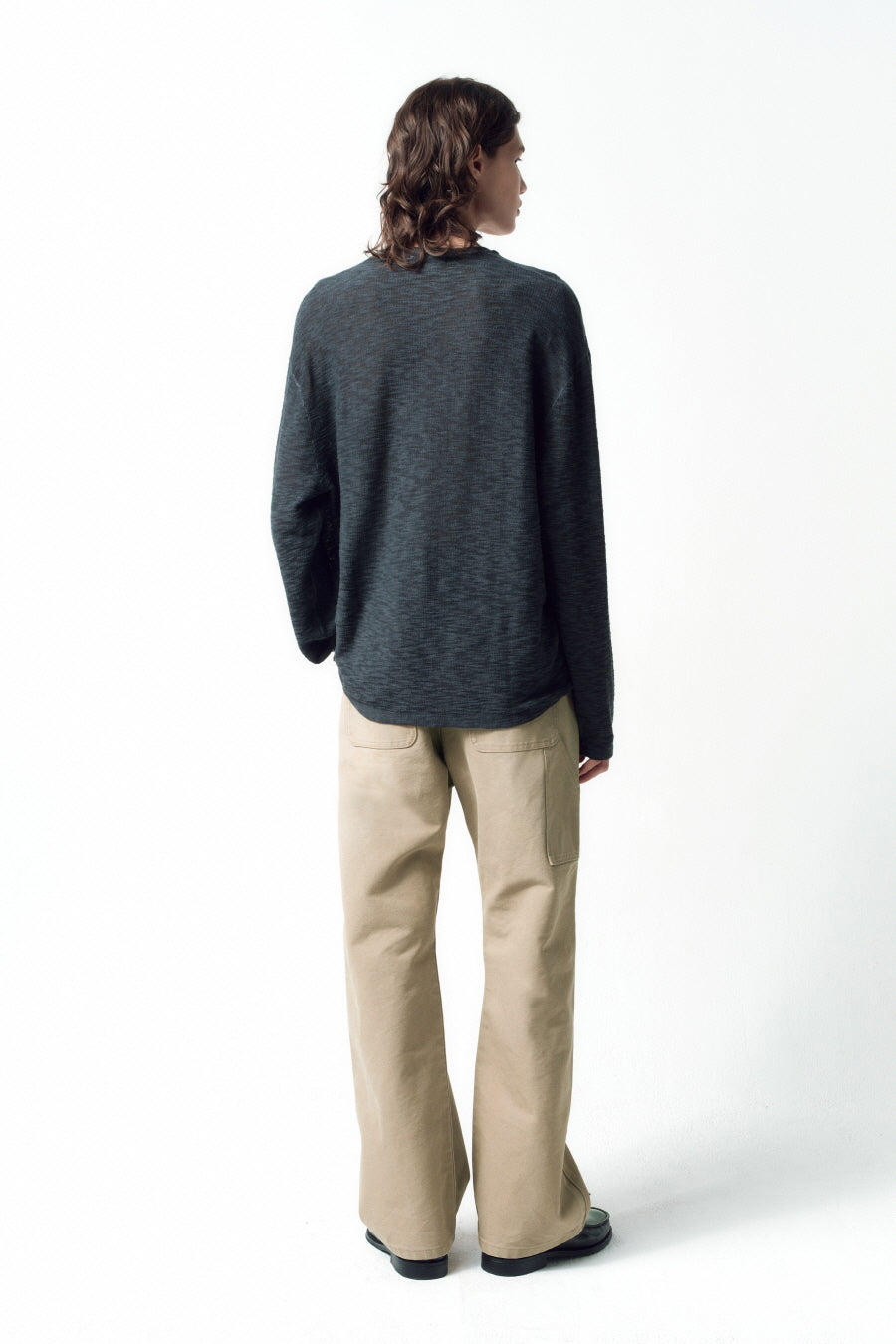 Insilence - Lightweight Cut Off Cotton Knit (Faded Grey) product image 4 | TRAB K-Fashion Australia