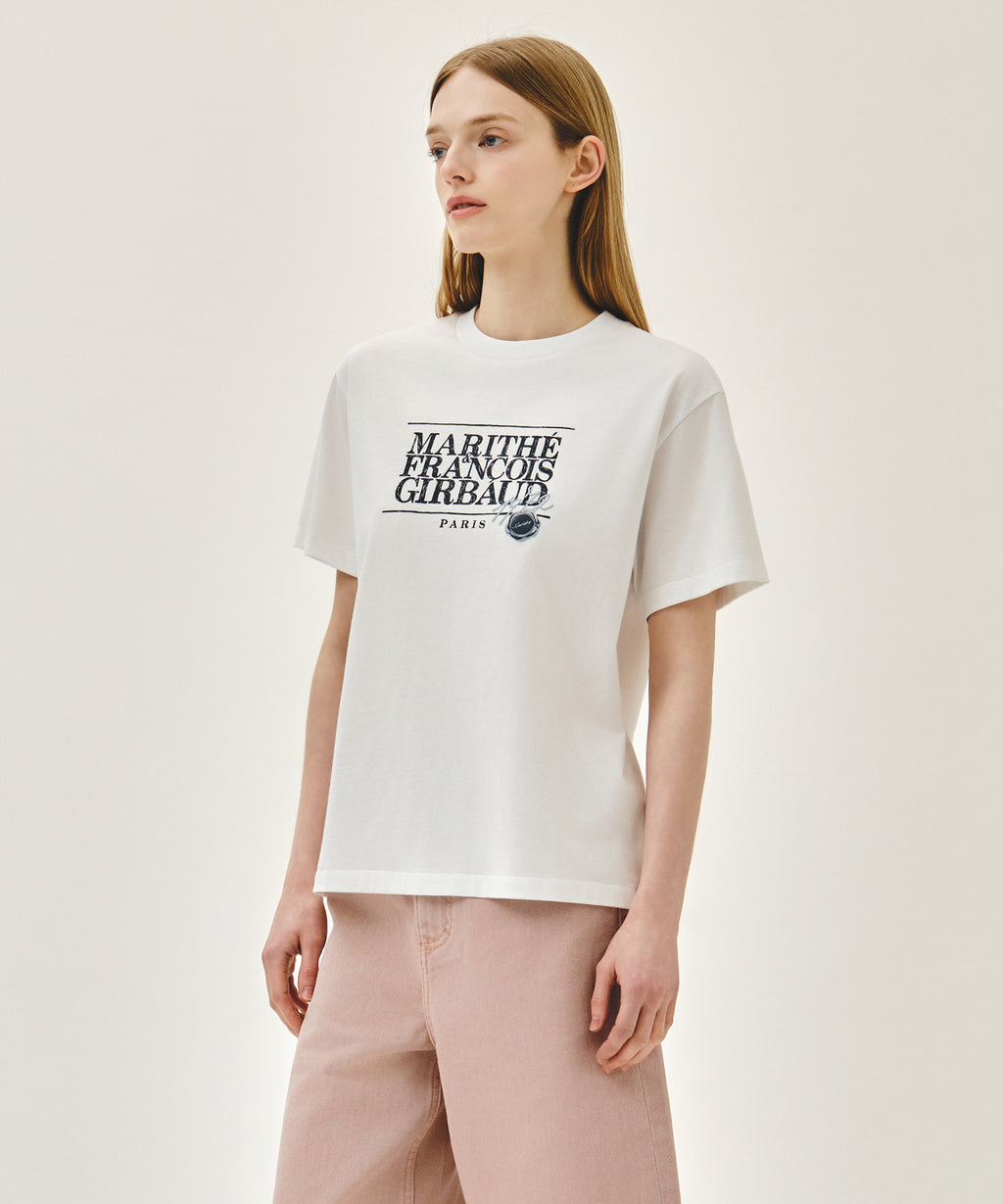 Marithe & Francois Girbaud - Stamp Classic Logo Tee (White) product image 2 | TRAB K-Fashion Australia