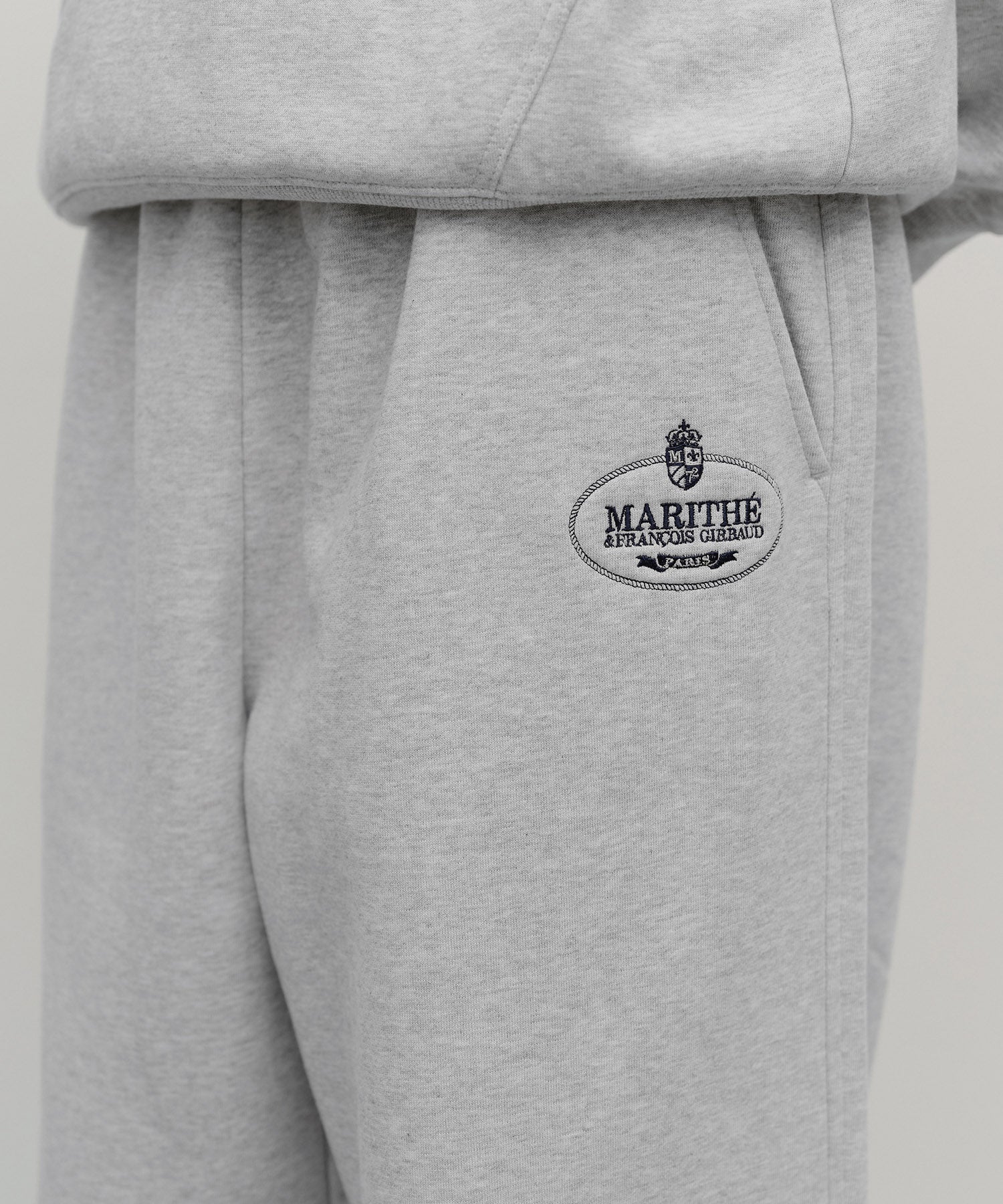 Marithe & Francois Girbaud - Crown Crest Symbol Sweat Pants (brushed) (Heather Gray) product image 2 | TRAB K-Fashion Australia