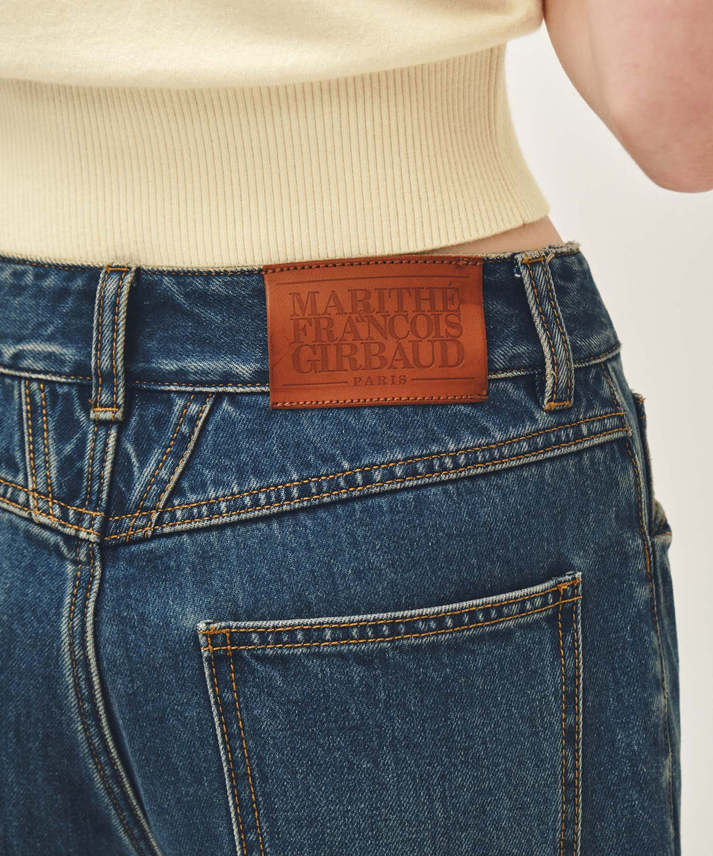 Marithe & Francois Girbaud - Slim Straight Denim Pants (Dark Blue) product image 2 | TRAB K-Fashion Australia