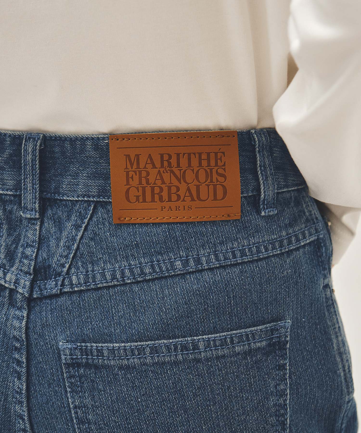 Marithe & Francois Girbaud - High Straight Stripe Denim Pants (Blue) product image 2 | TRAB K-Fashion Australia