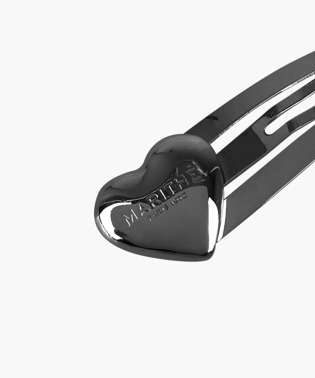 Marithe & Francois Girbaud - Regular Logo Heart Hair Pin 2pack (Black) product image 2 | TRAB K-Fashion Australia