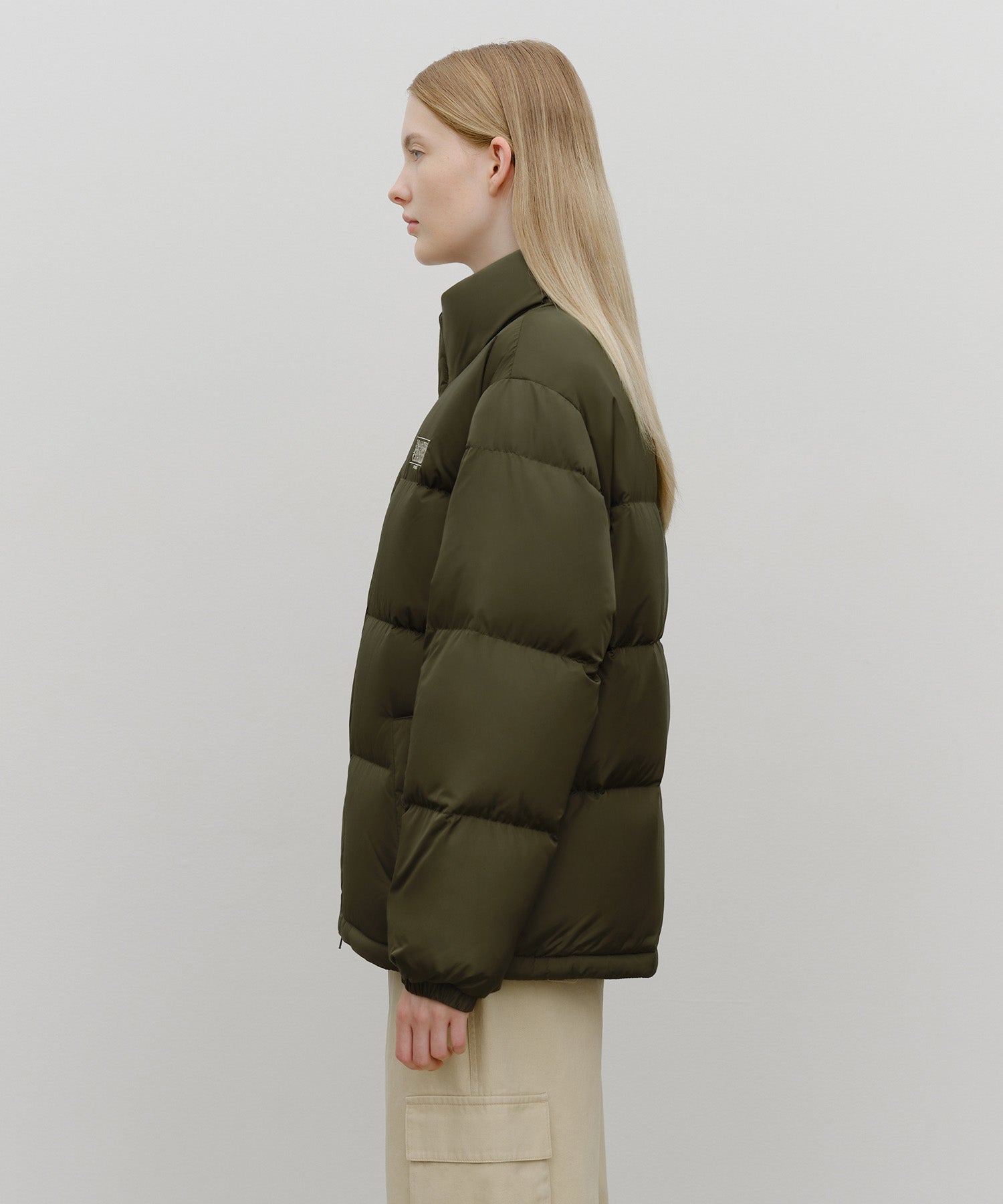 Marithe & Francois Girbaud - Classic Logo Down Jacket (Khaki) product image 6 | TRAB K-Fashion Australia