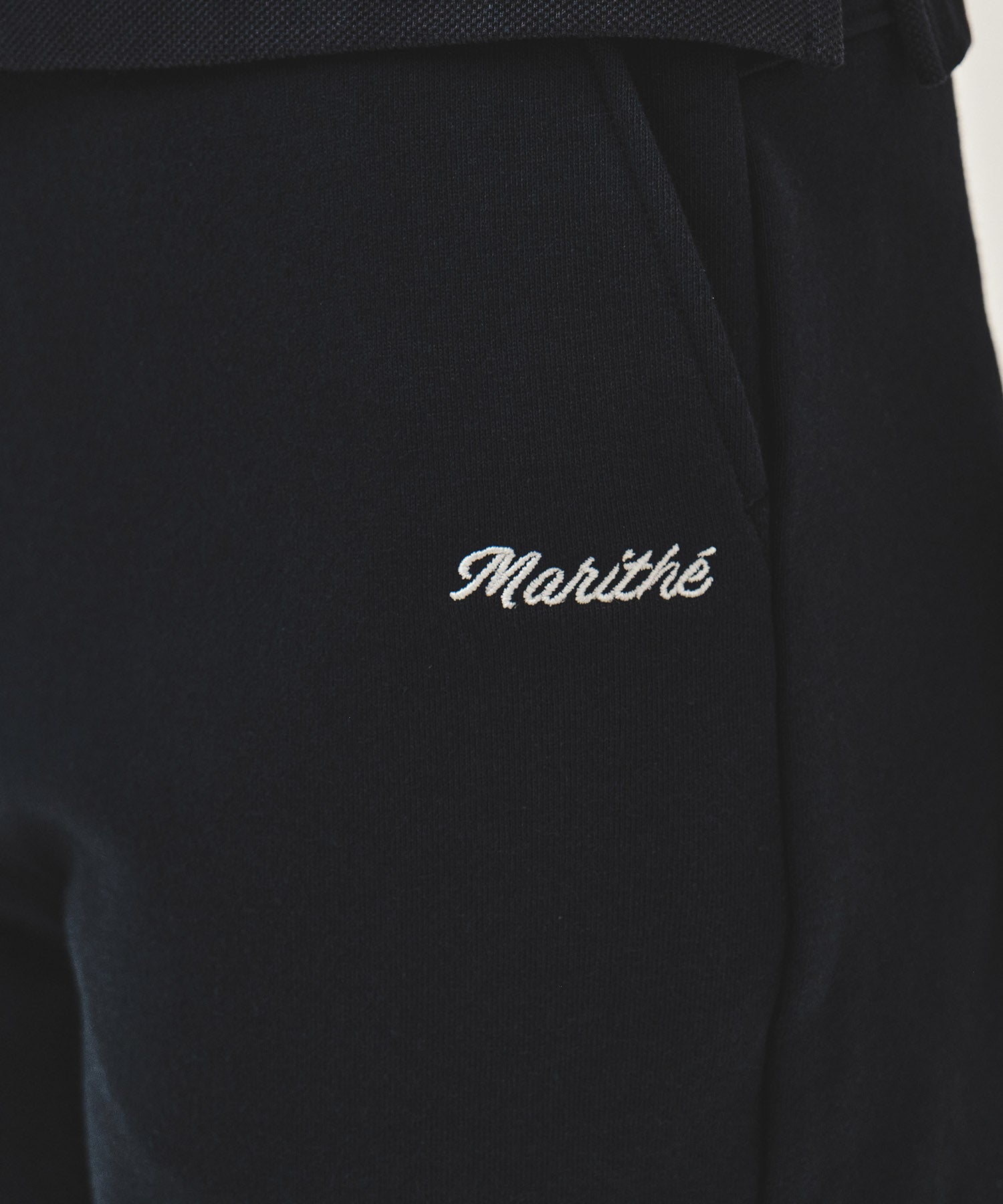 Marithe & Francois Girbaud - Lace Detail Sweat Shorts (Navy) product image 2 | TRAB K-Fashion Australia