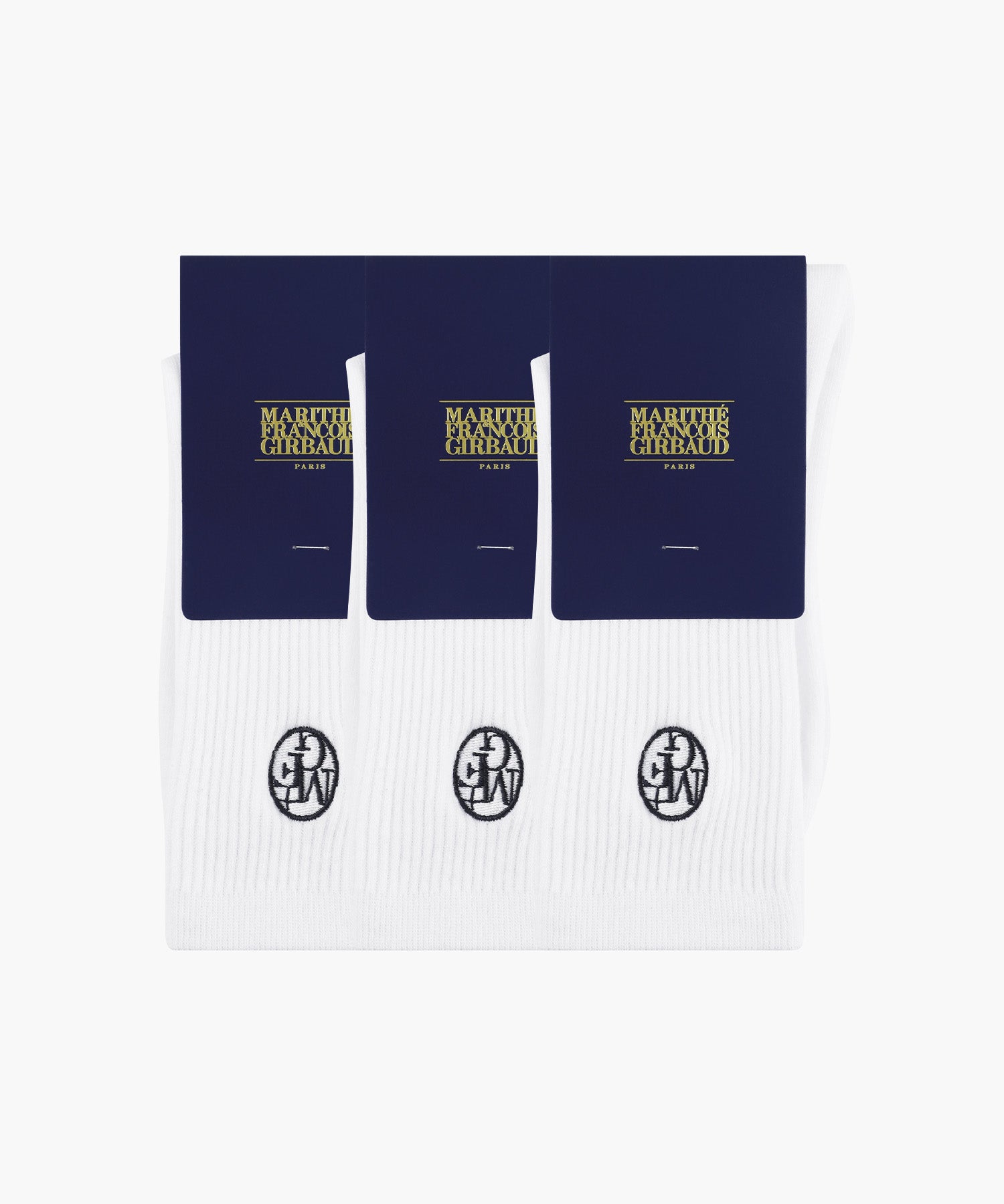 Marithe & Francois Girbaud - Circle Logo Socks 3pack (White) product image 2 | TRAB K-Fashion Australia