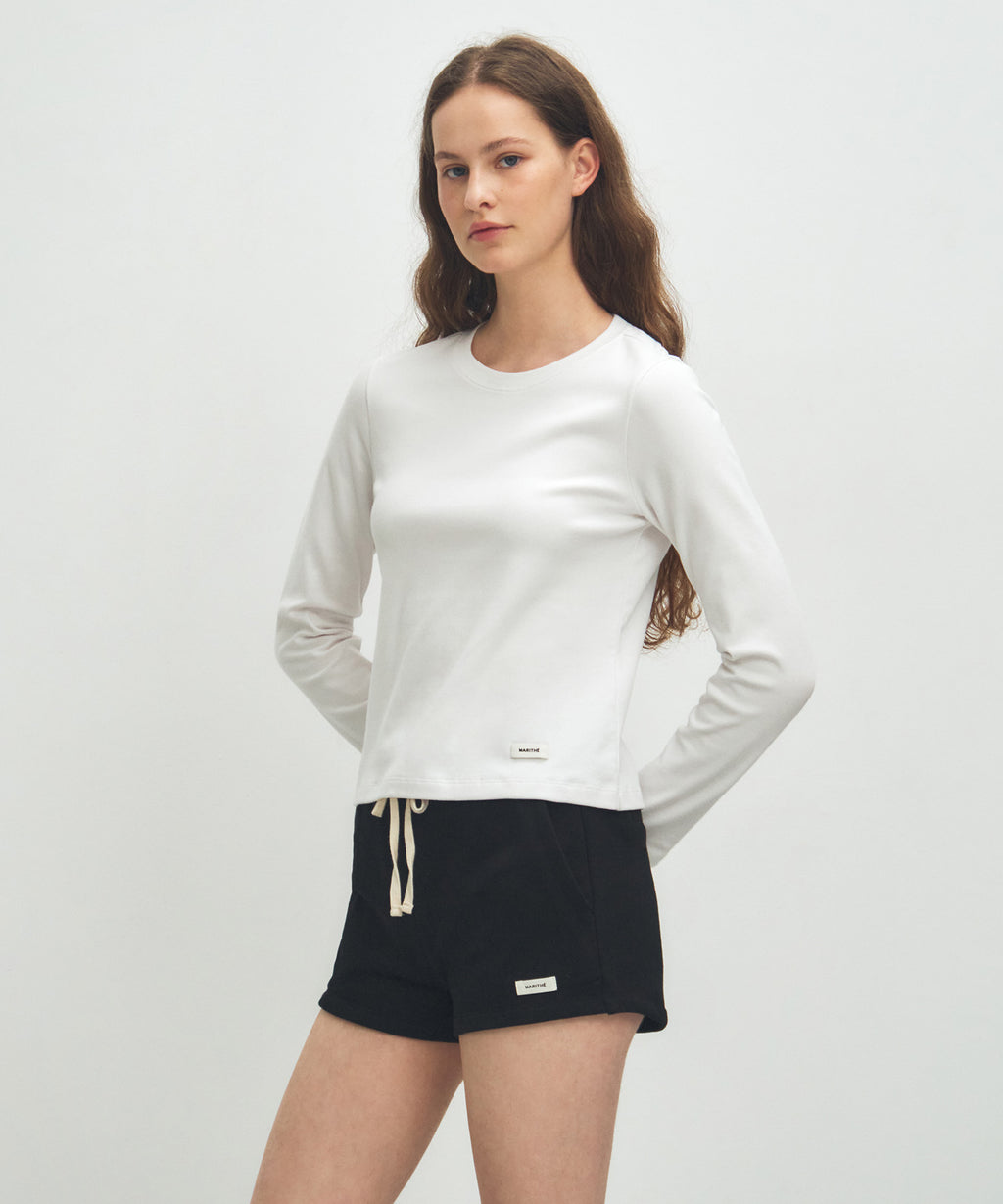 Marithe & Francois Girbaud - Basic Long Sleeve (White) product image 2 | TRAB K-Fashion Australia