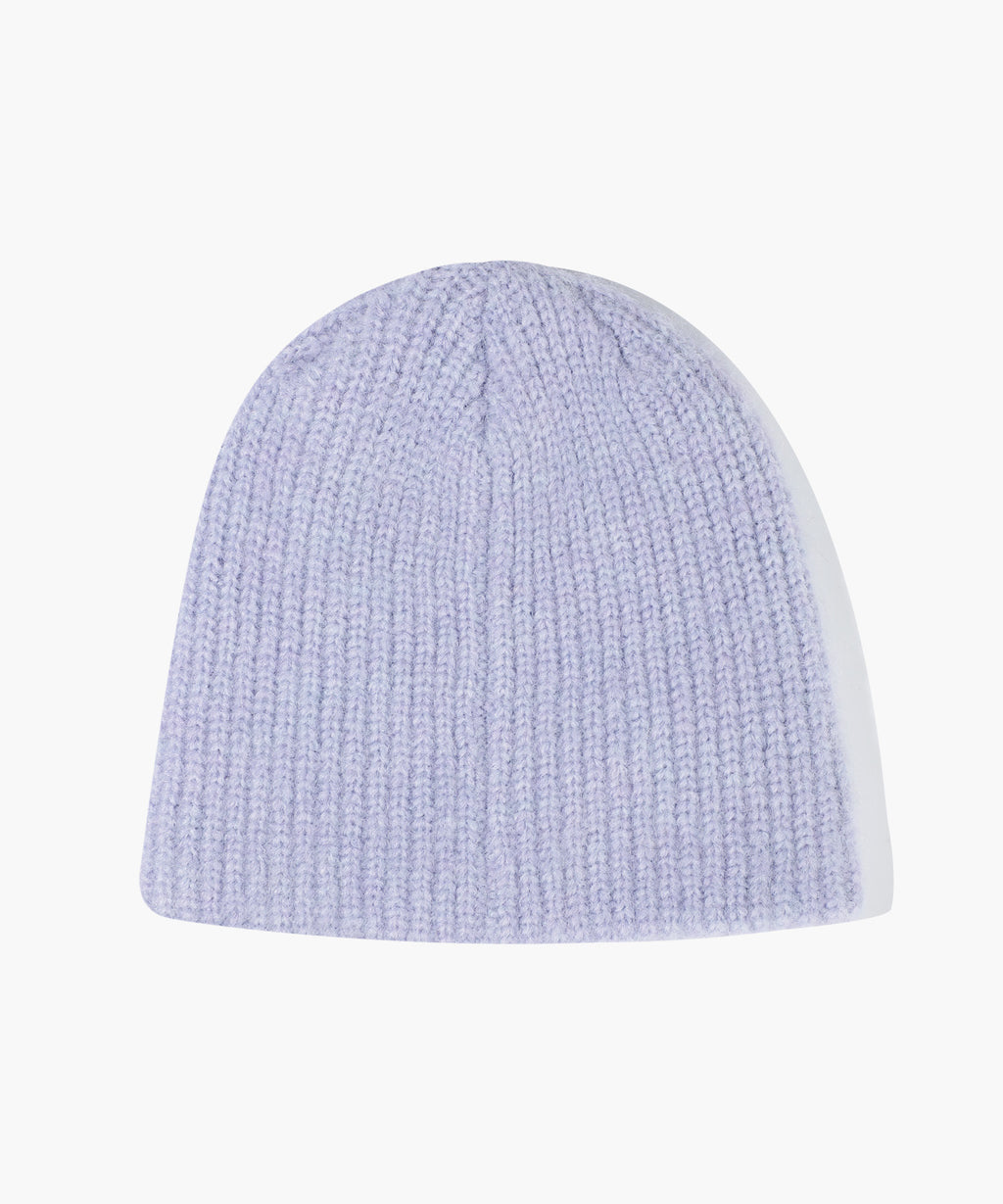 Marithe & Francois Girbaud - Classic Logo Hairy Beanie (Light Purple) product image 2 | TRAB K-Fashion Australia