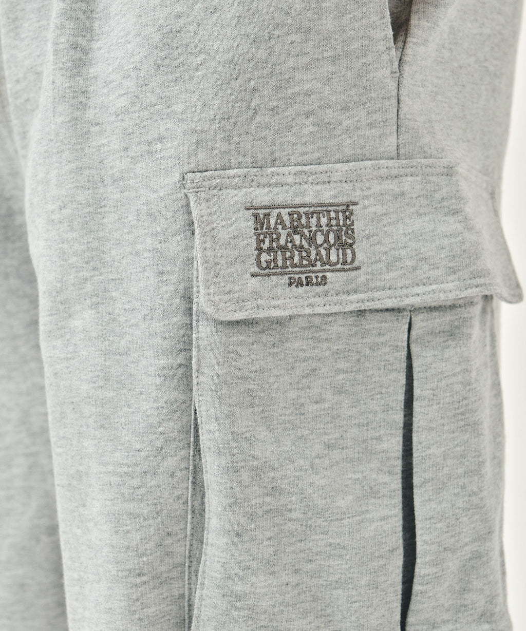 Marithe & Francois Girbaud - Classic Logo Cargo Sweat Shorts (Heather Gray) product image 2 | TRAB K-Fashion Australia