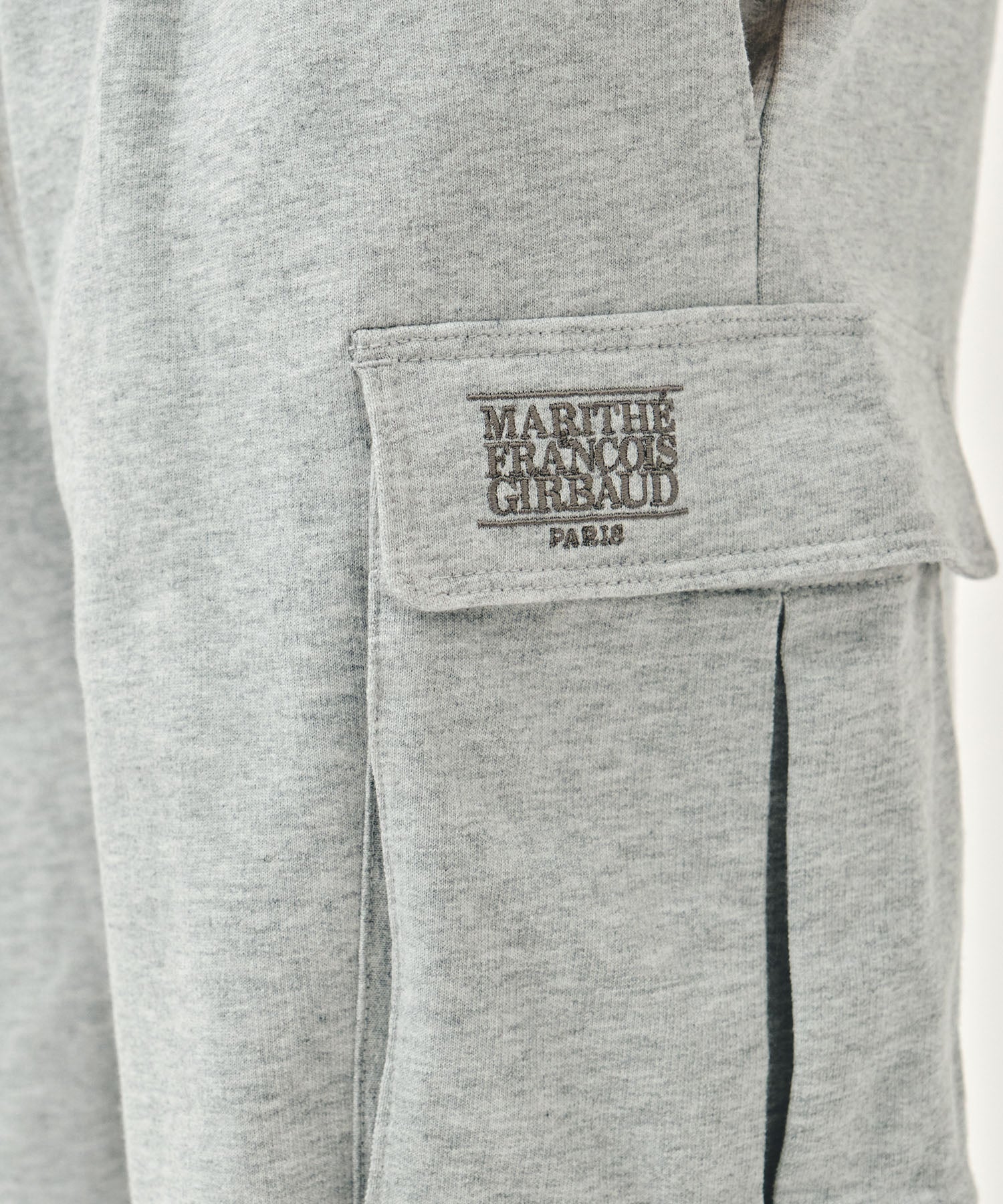Marithe & Francois Girbaud - Classic Logo Cargo Sweat Shorts (Heather Gray) product image 2 | TRAB K-Fashion Australia