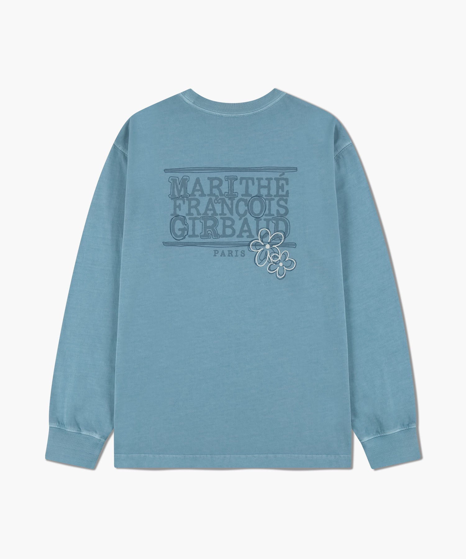 Marithe & Francois Girbaud - Back Point Classic Logo Dyeing Long Sleeve (Stone Blue) product image 2 | TRAB K-Fashion Australia