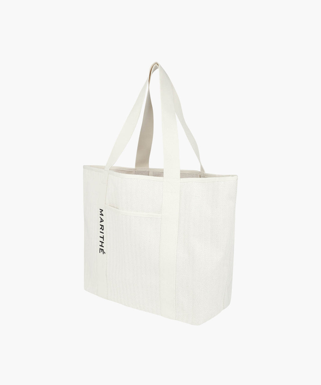 Marithe & Francois Girbaud - Regular Logo Big Cotton Bag (Natural) product image 2 | TRAB K-Fashion Australia