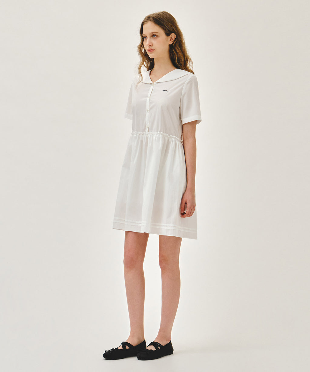 Marithe & Francois Girbaud - Marine Half Sleeve Onepiece (White) product image 2 | TRAB K-Fashion Australia