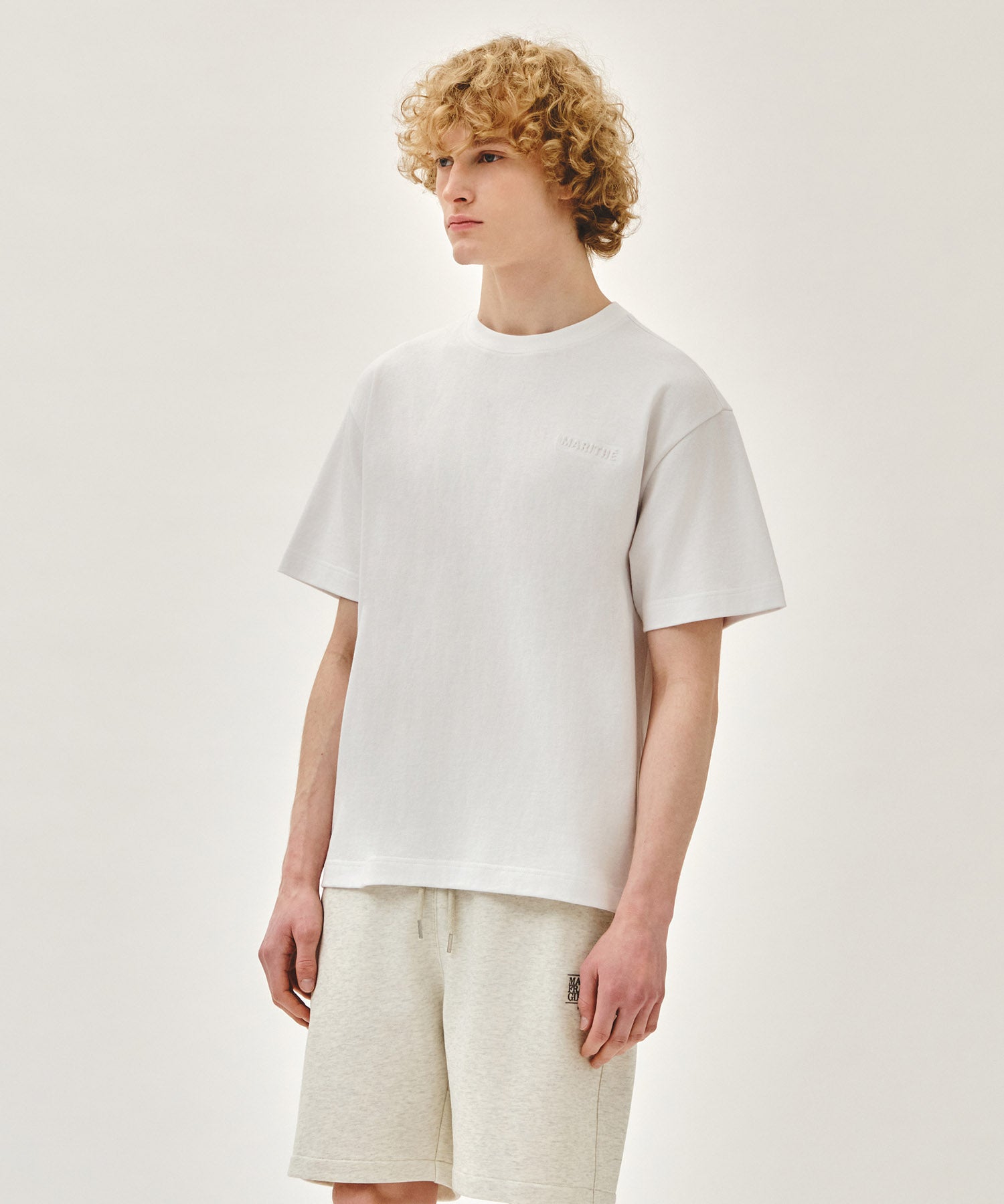 Marithe & Francois Girbaud - Embo Small Regular Logo Tee (White) product image 2 | TRAB K-Fashion Australia
