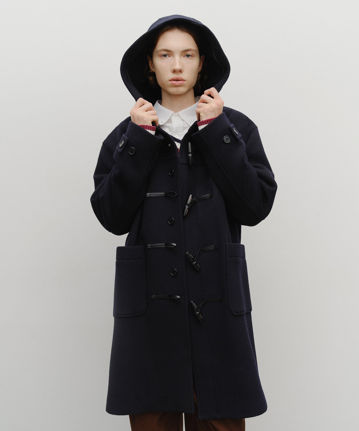 Marithe & Francois Girbaud - Long Duffle Coat (Dark Navy) product image 2 | TRAB K-Fashion Australia