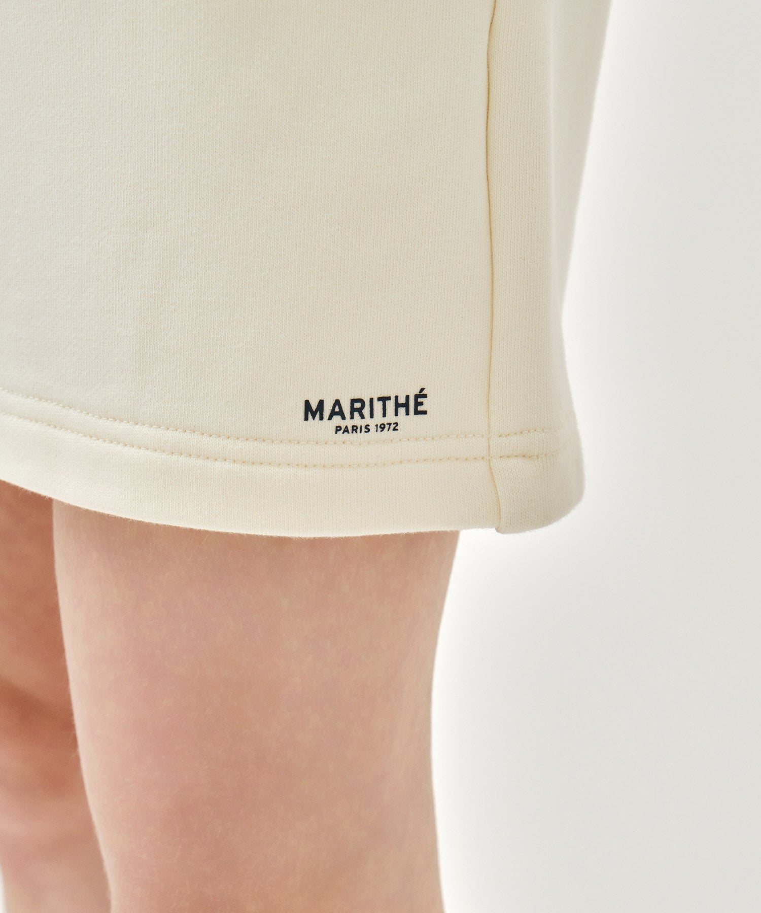 Marithe & Francois Girbaud - Regular Logo Sweat Shorts (Ivory) product image 2 | TRAB K-Fashion Australia