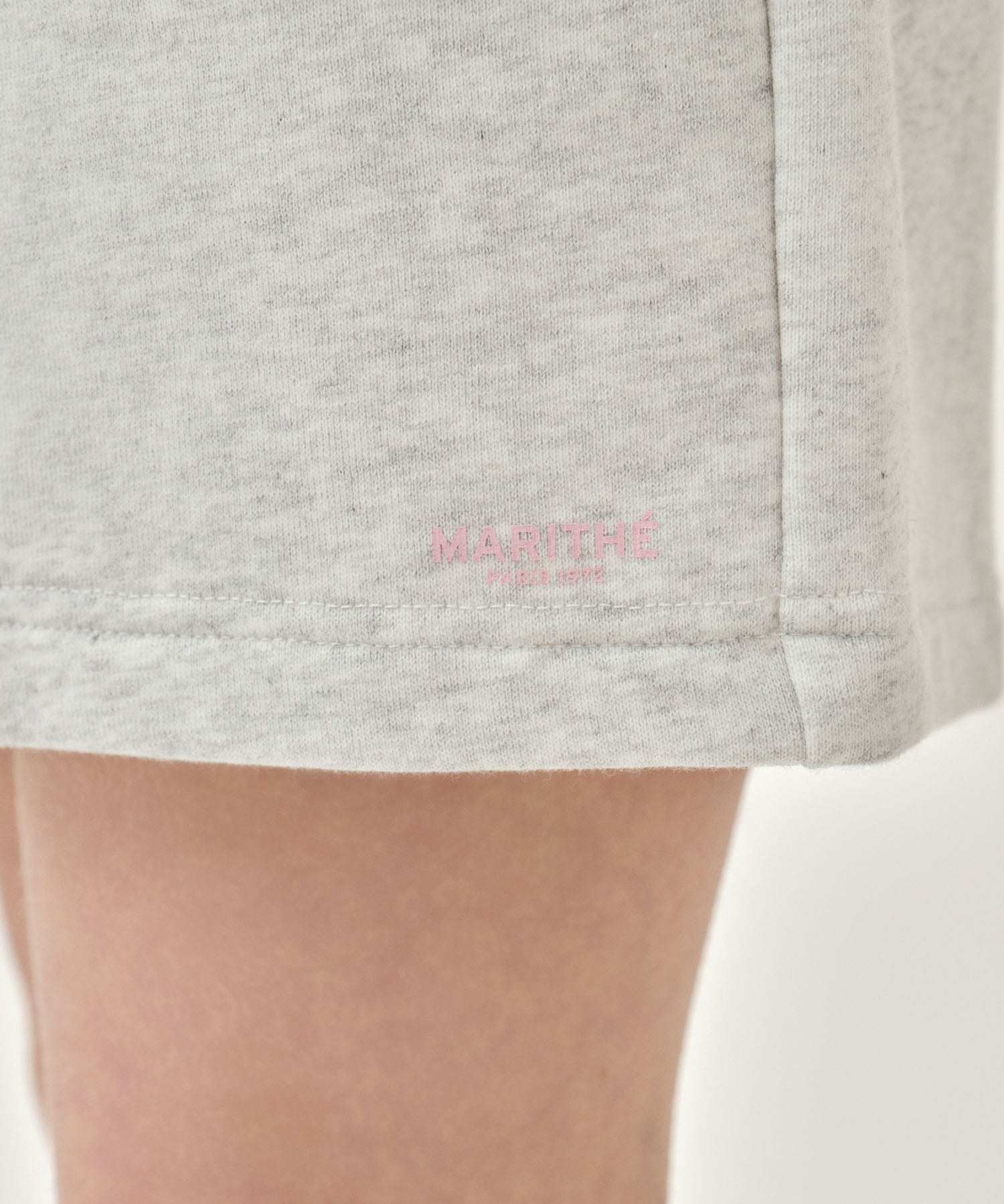 Marithe & Francois Girbaud - Regular Logo Sweat Shorts (Light Heather Gray) product image 2 | TRAB K-Fashion Australia