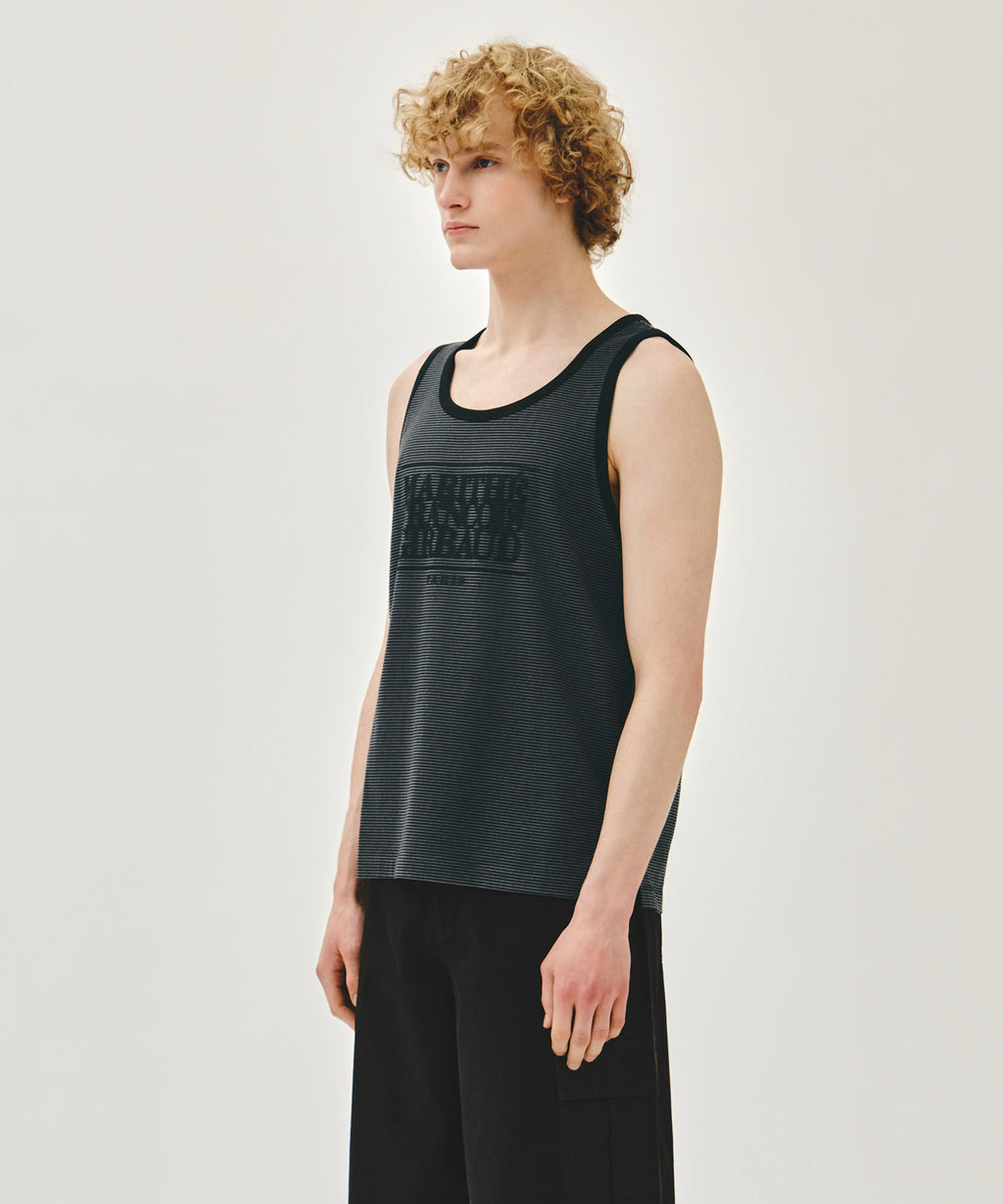 Marithe & Francois Girbaud - Shadow Classic Logo Sleeveless (Charcoal) product image 2 | TRAB K-Fashion Australia