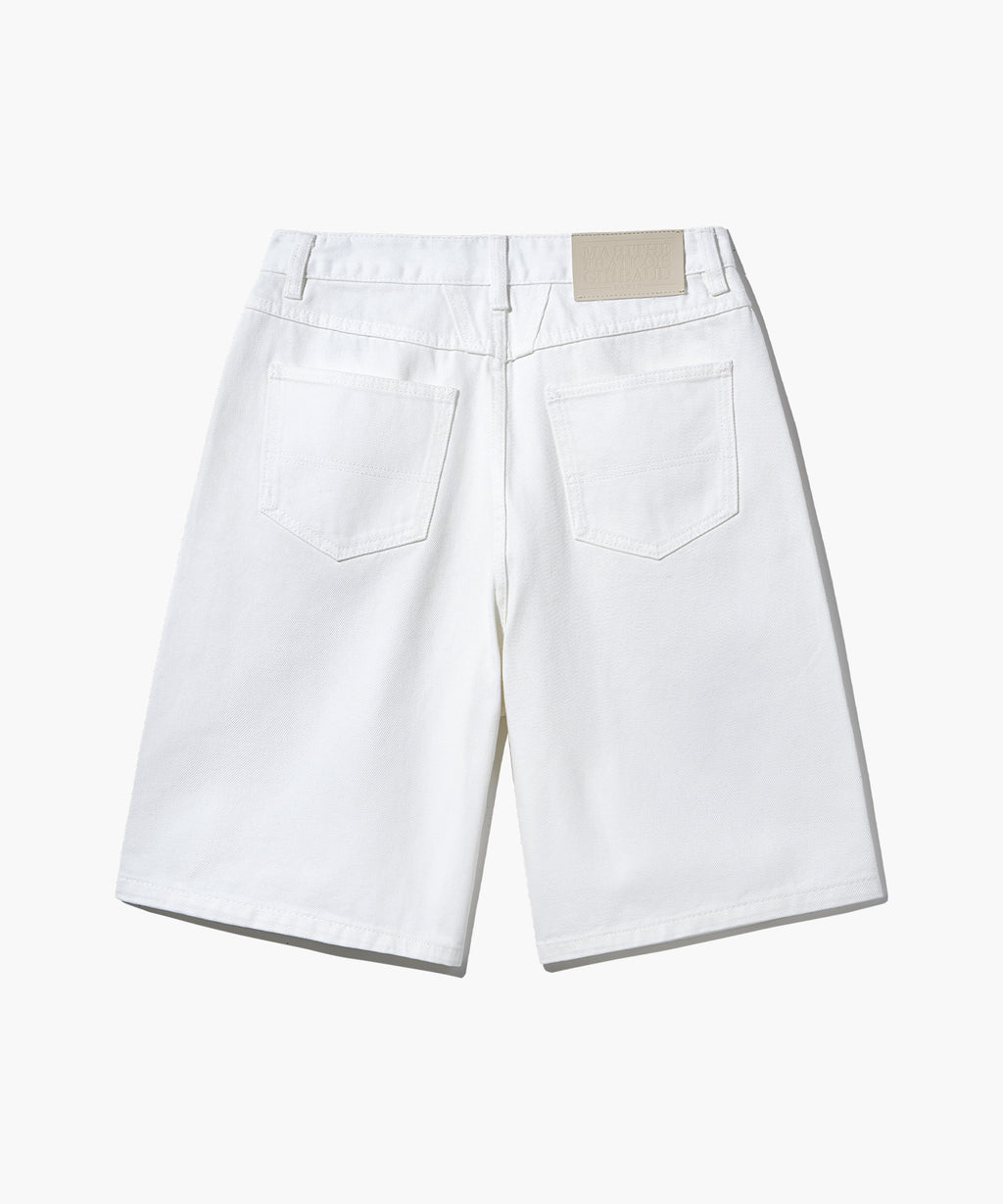 Marithe & Francois Girbaud - Long Bermuda Denim Pants (White) product image 2 | TRAB K-Fashion Australia
