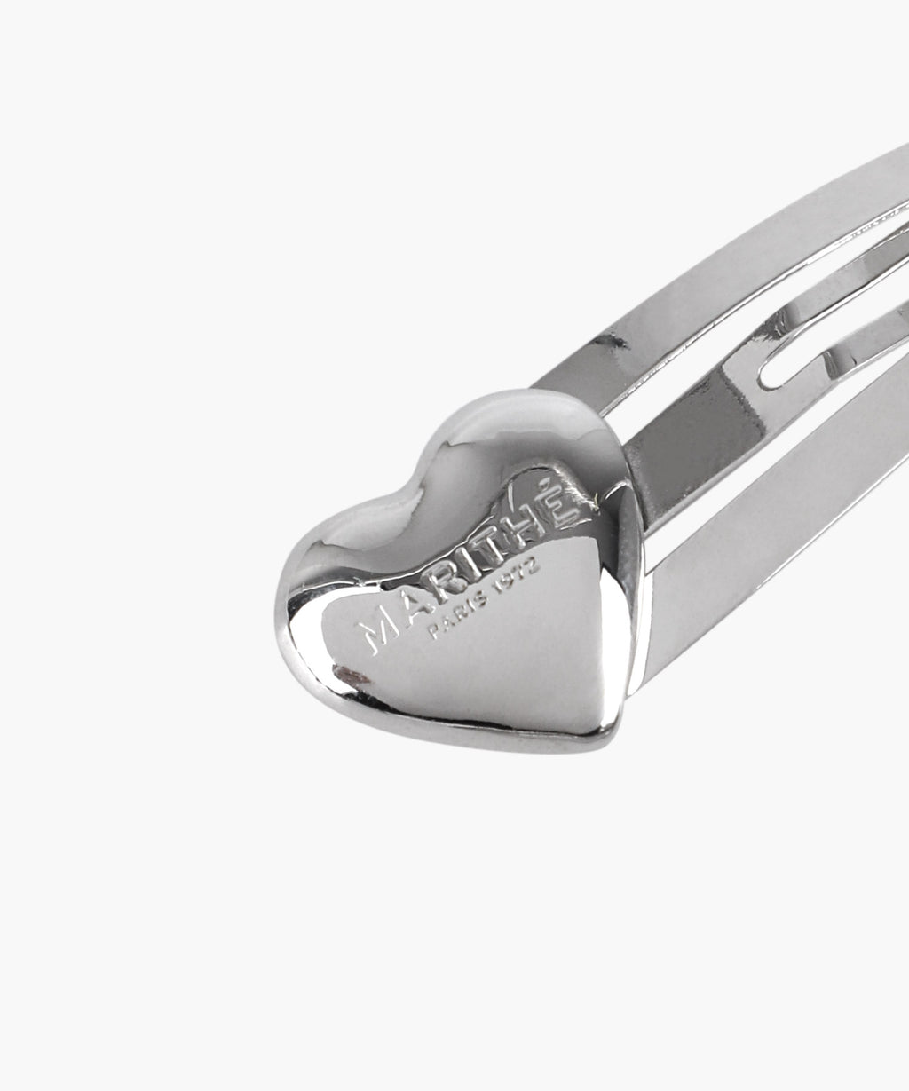 Marithe & Francois Girbaud - Regular Logo Heart Hair Pin 2pack (Silver) product image 2 | TRAB K-Fashion Australia