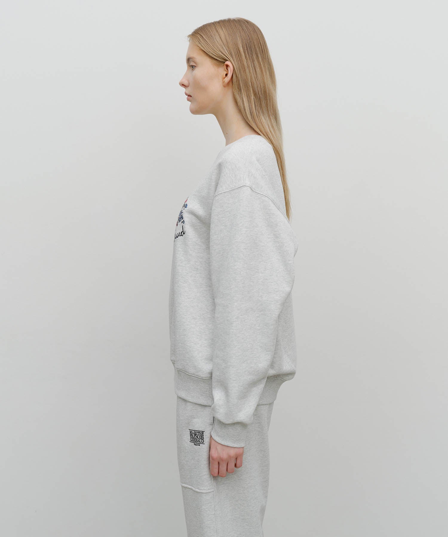 Marithe & Francois Girbaud - Bouquet Graphic Sweatshirt (Light Heather Gray) product image 2 | TRAB K-Fashion Australia