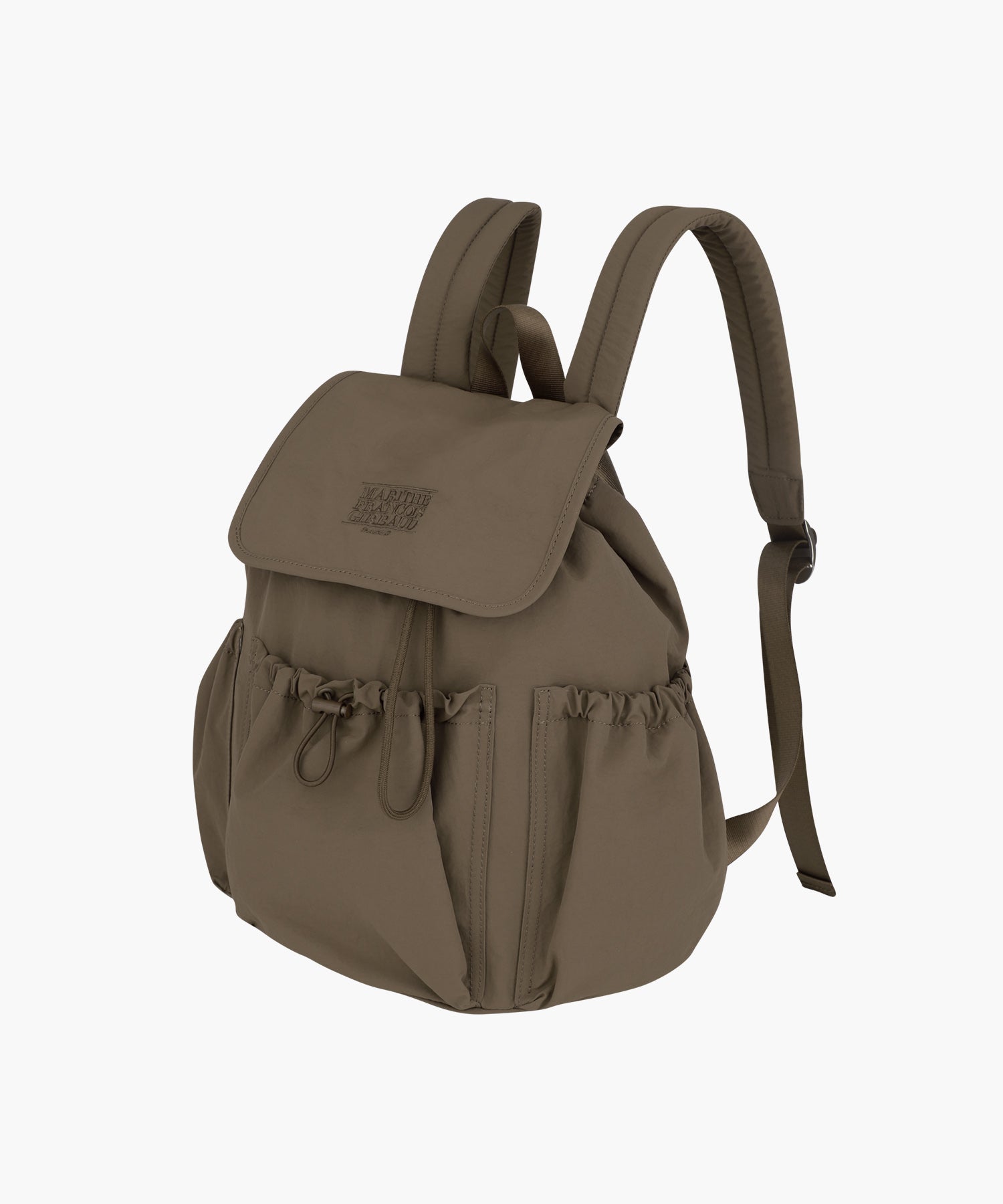 Marithe & Francois Girbaud - Classic Logo Stopper Pocket Backpack (Brown) product image 2 | TRAB K-Fashion Australia