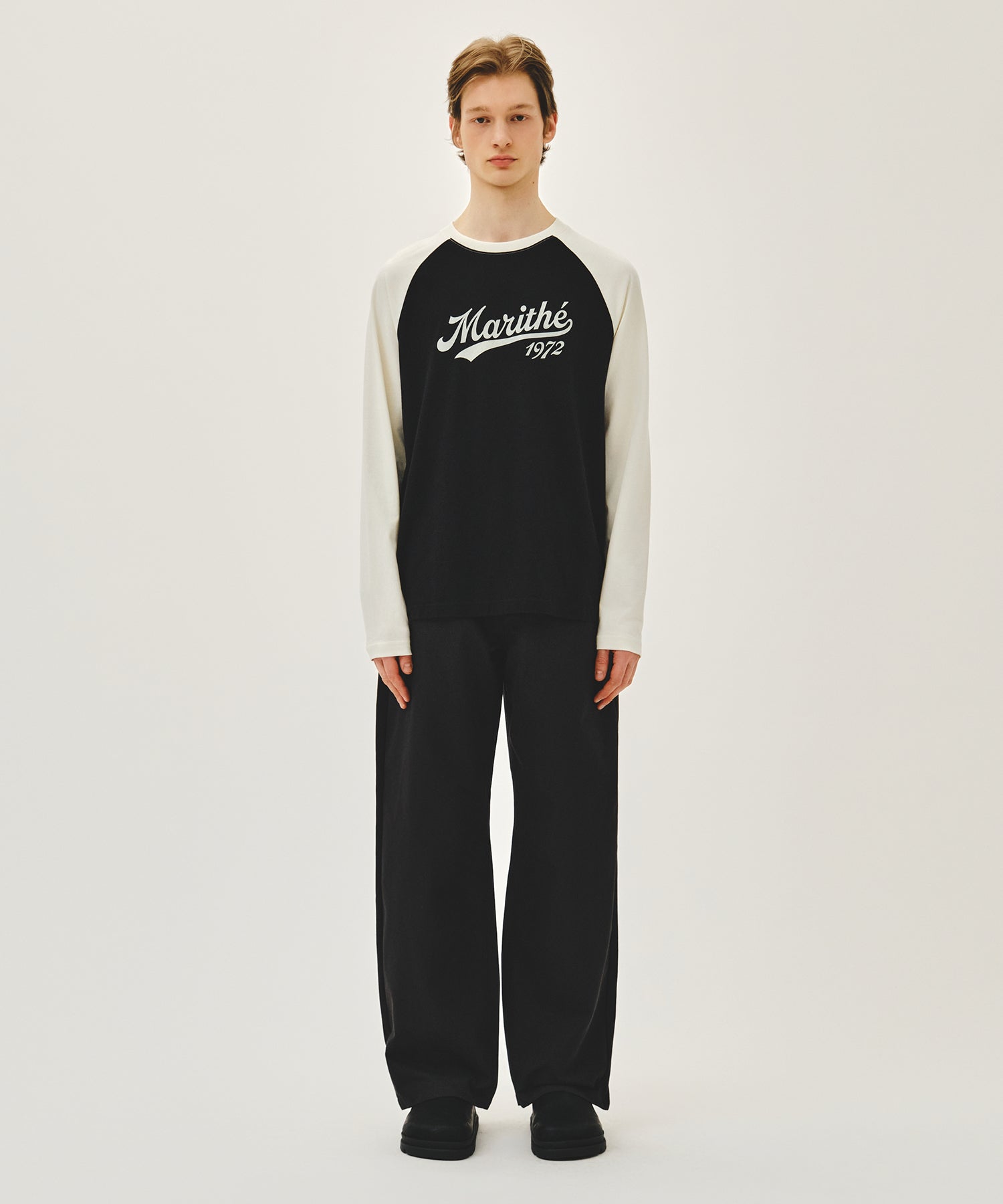 Marithe & Francois Girbaud - Curved Chino Pants (Black) product image 2 | TRAB K-Fashion Australia