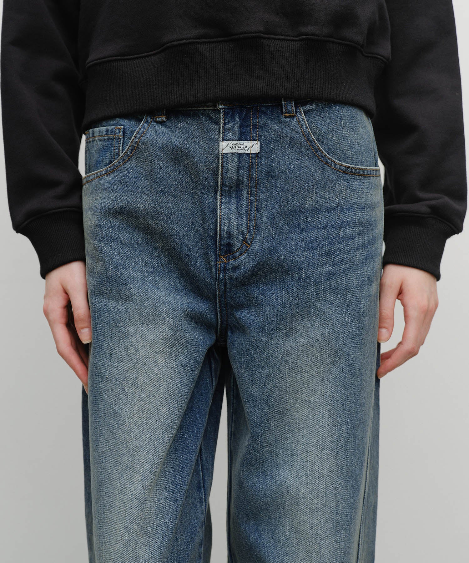 Marithe & Francois Girbaud - Vintage Washed Denim Pants (Blue) product image 5 | TRAB K-Fashion Australia