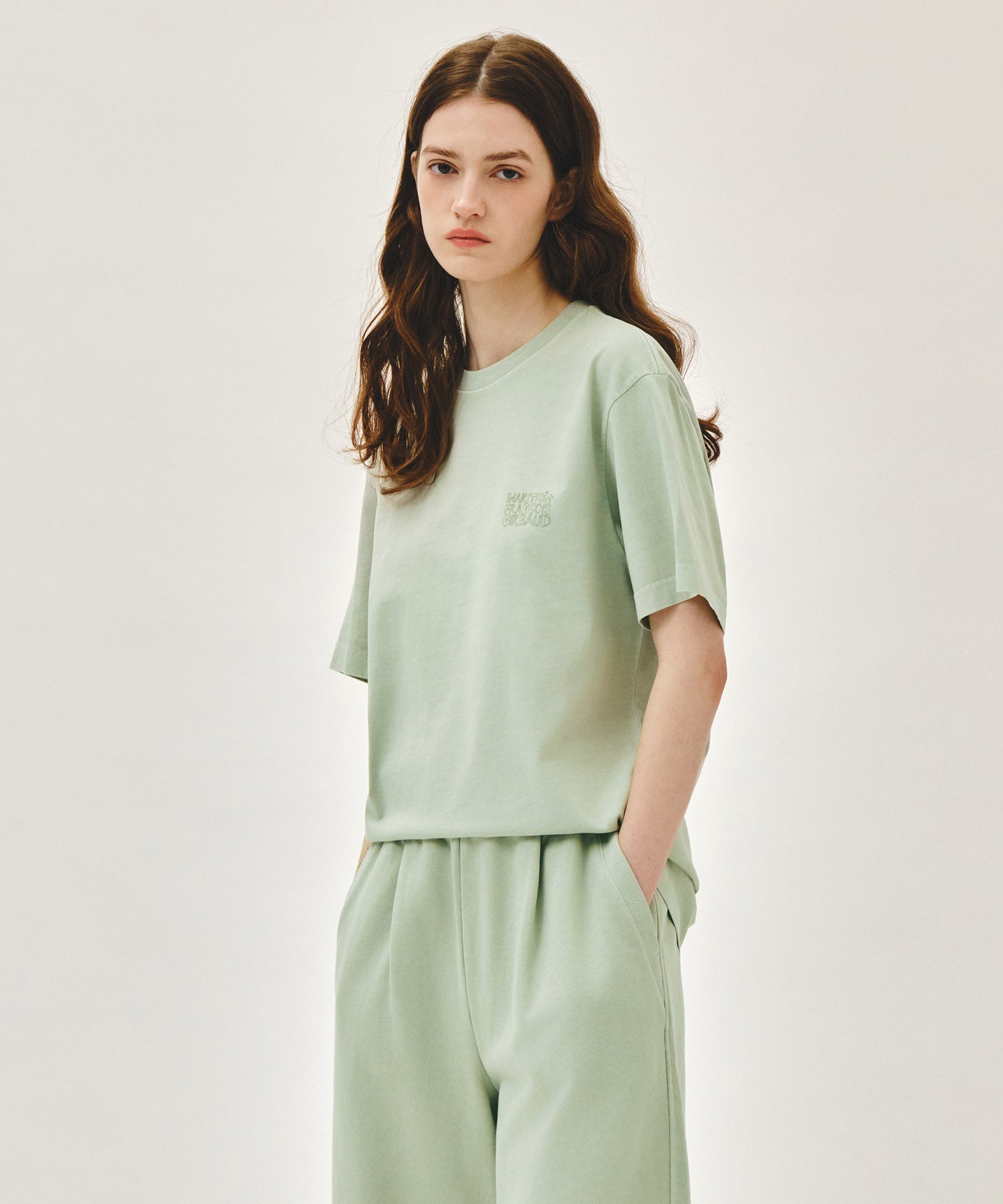 Marithe & Francois Girbaud - Drawing Logo Dyeing Tee (Mint) product image 2 | TRAB K-Fashion Australia