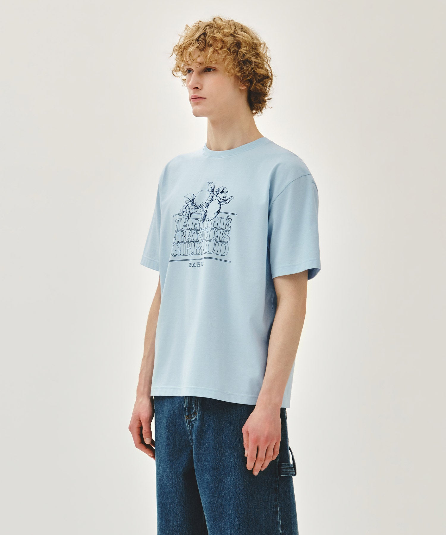 Marithe & Francois Girbaud - Aerocool Lemon Classic Logo Tee (Ice Blue) product image 2 | TRAB K-Fashion Australia
