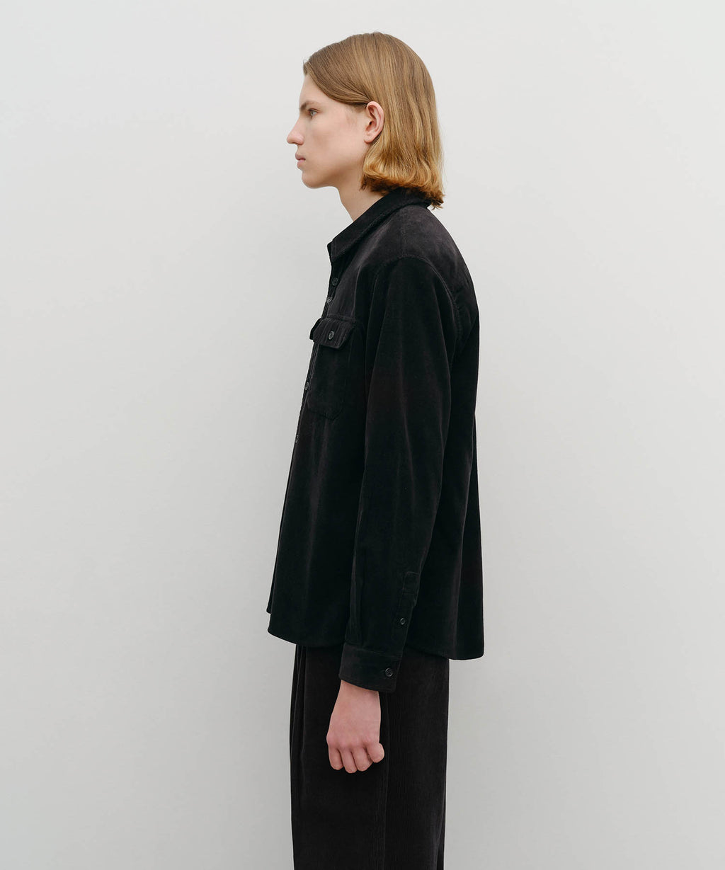 Marithe & Francois Girbaud - Classic Corduroy Shirt (Black) product image 2 | TRAB K-Fashion Australia