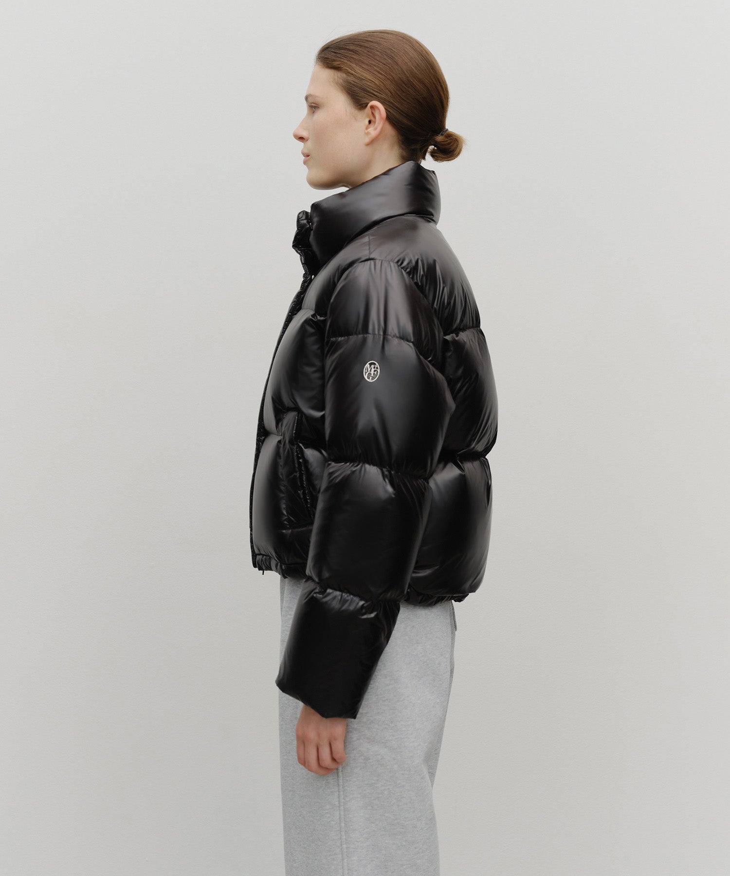 Marithe & Francois Girbaud - Glossy Crop Down Jacket (Black) product image 2 | TRAB K-Fashion Australia