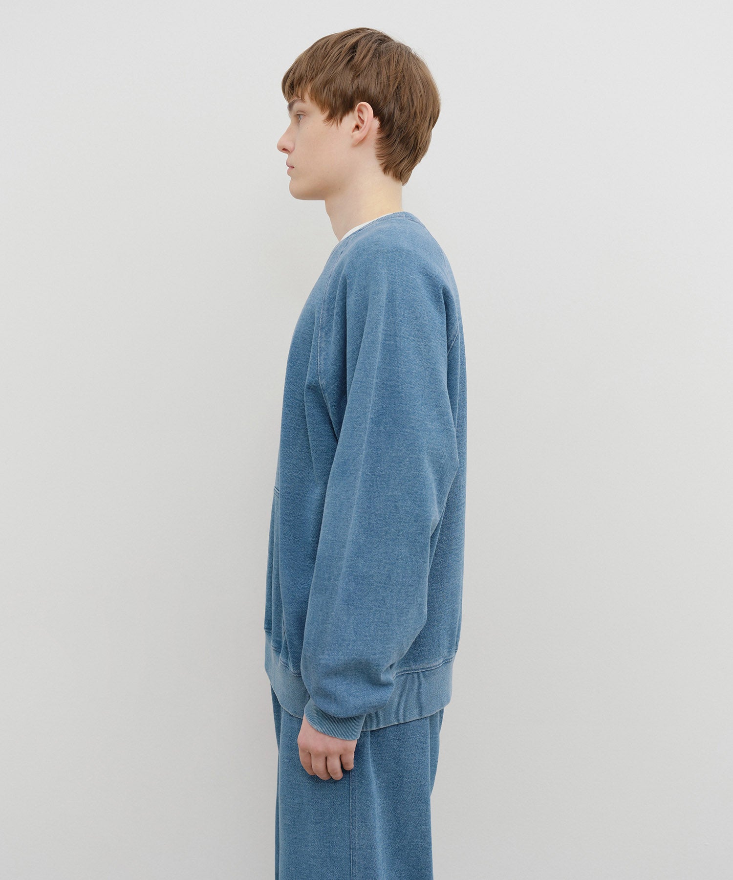 Marithe & Francois Girbaud - Garment Dyed Oversized Sweatshirt (Blue) product image 2 | TRAB K-Fashion Australia