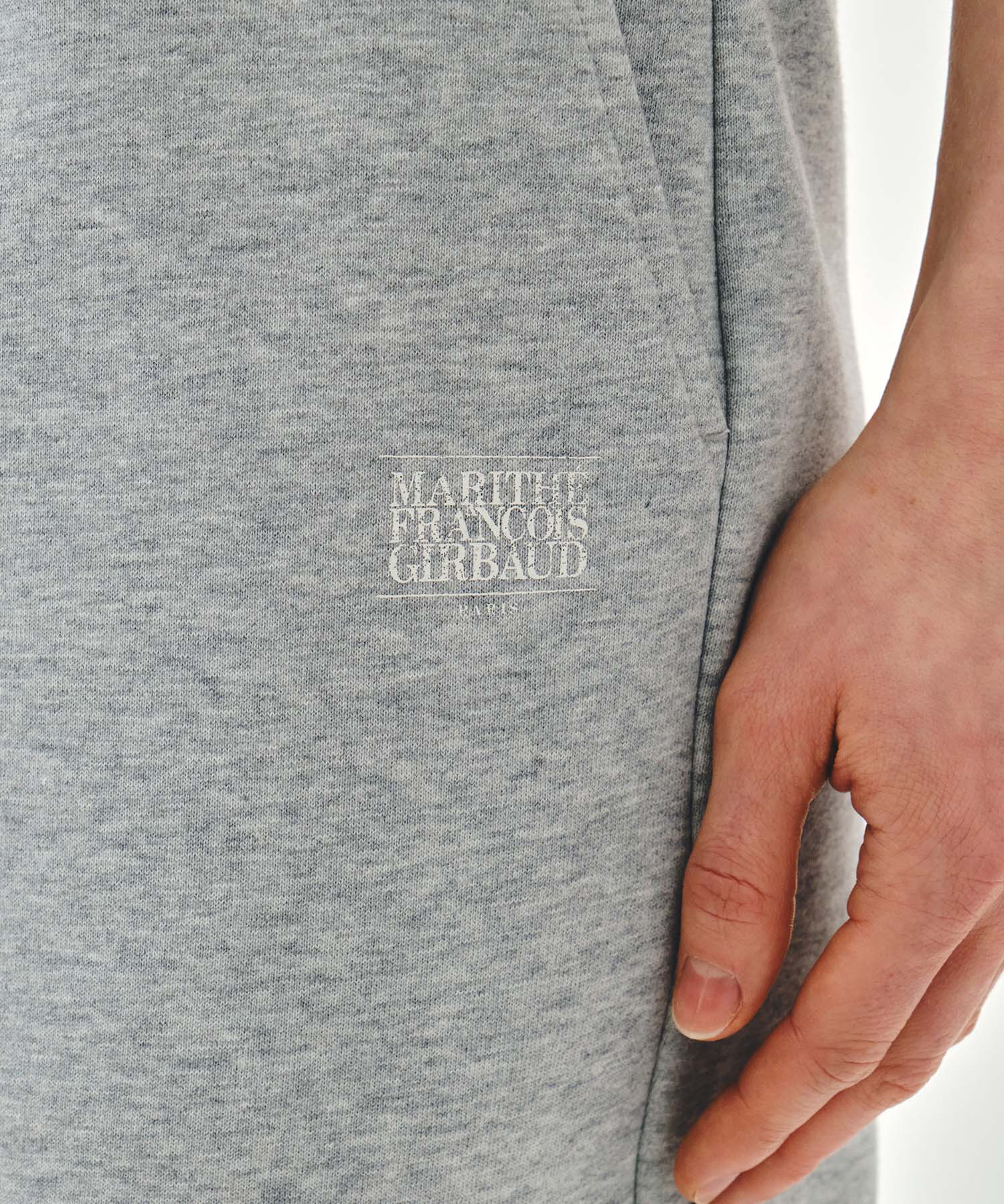 Marithe & Francois Girbaud - Vintage Classic Logo Sweat Shorts (Heather Gray) product image 2 | TRAB K-Fashion Australia
