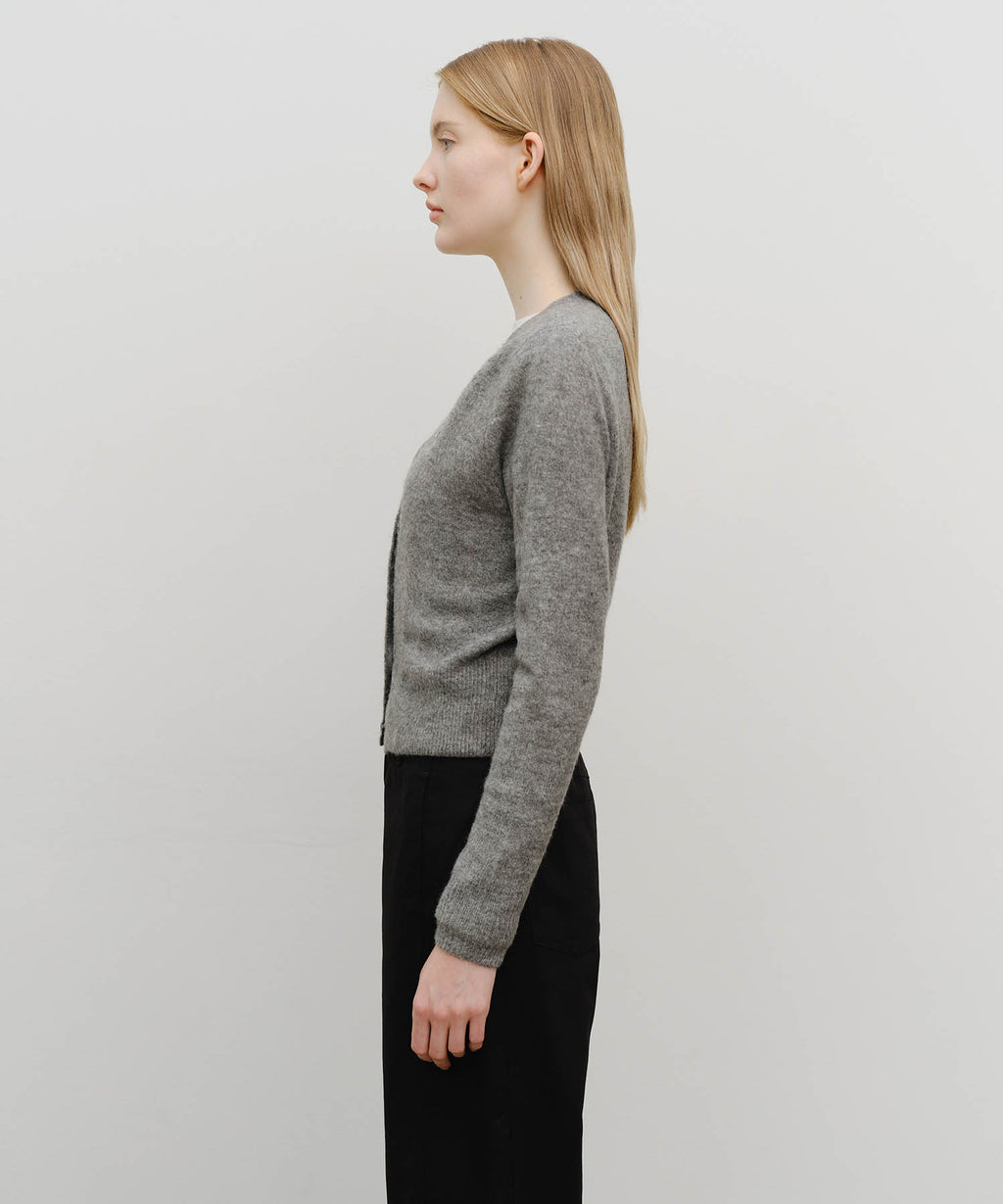 Marithe & Francois Girbaud - V-neck Crop Cardigan (Heather Gray) product image 2 | TRAB K-Fashion Australia