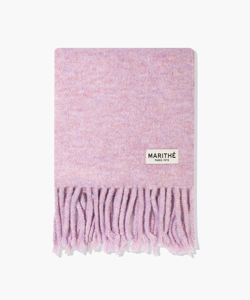 Marithe & Francois Girbaud - Fuzzy Solid Knit Muffler (Light Purple) product image 2 | TRAB K-Fashion Australia