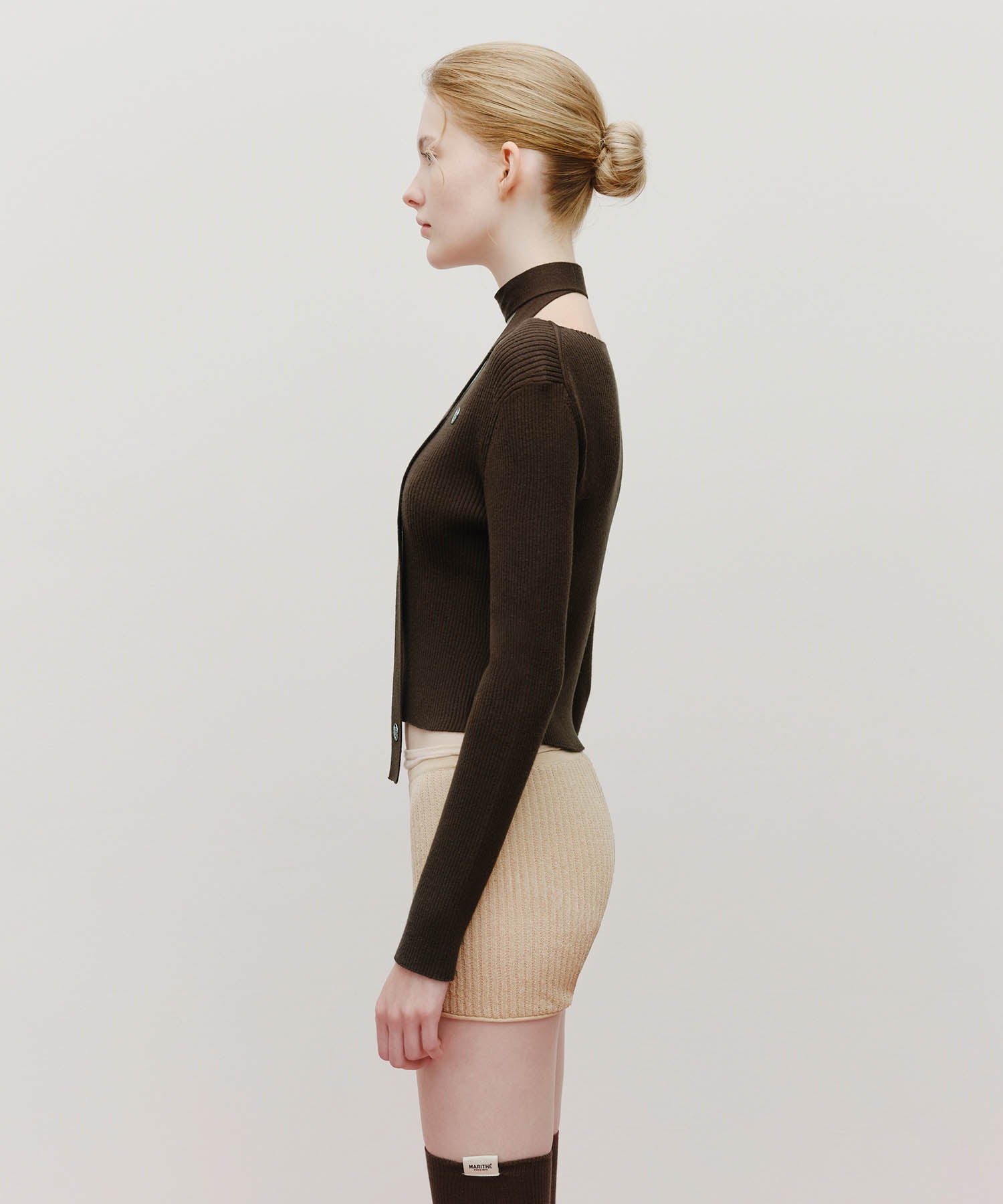 Marithe & Francois Girbaud - Muffler Set Knit (Brown) product image 2 | TRAB K-Fashion Australia