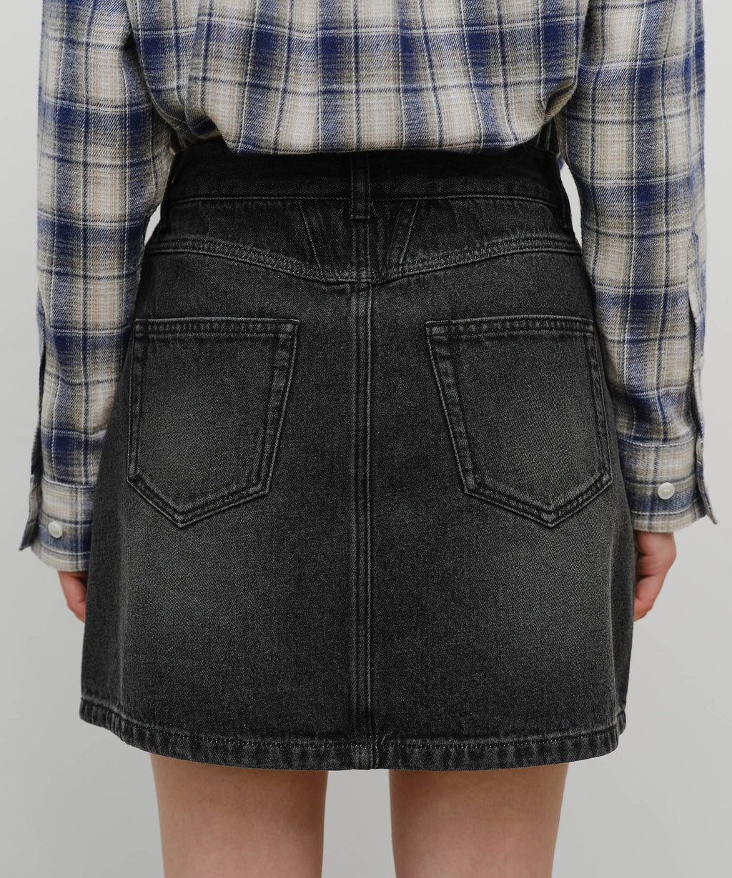 Marithe & Francois Girbaud - Denim Mini Skirt (Black) product image 6 | TRAB K-Fashion Australia