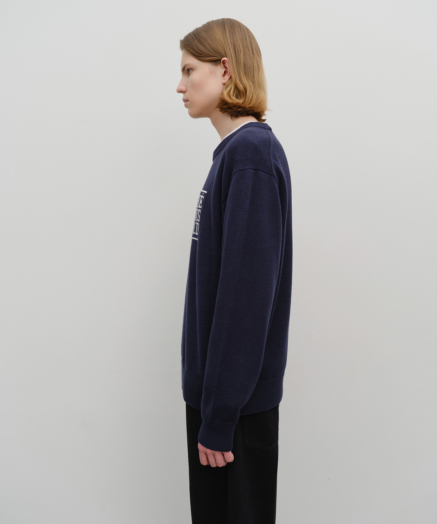 Marithe & Francois Girbaud - Classic Logo Knit Pullover (Navy) product image 2 | TRAB K-Fashion Australia