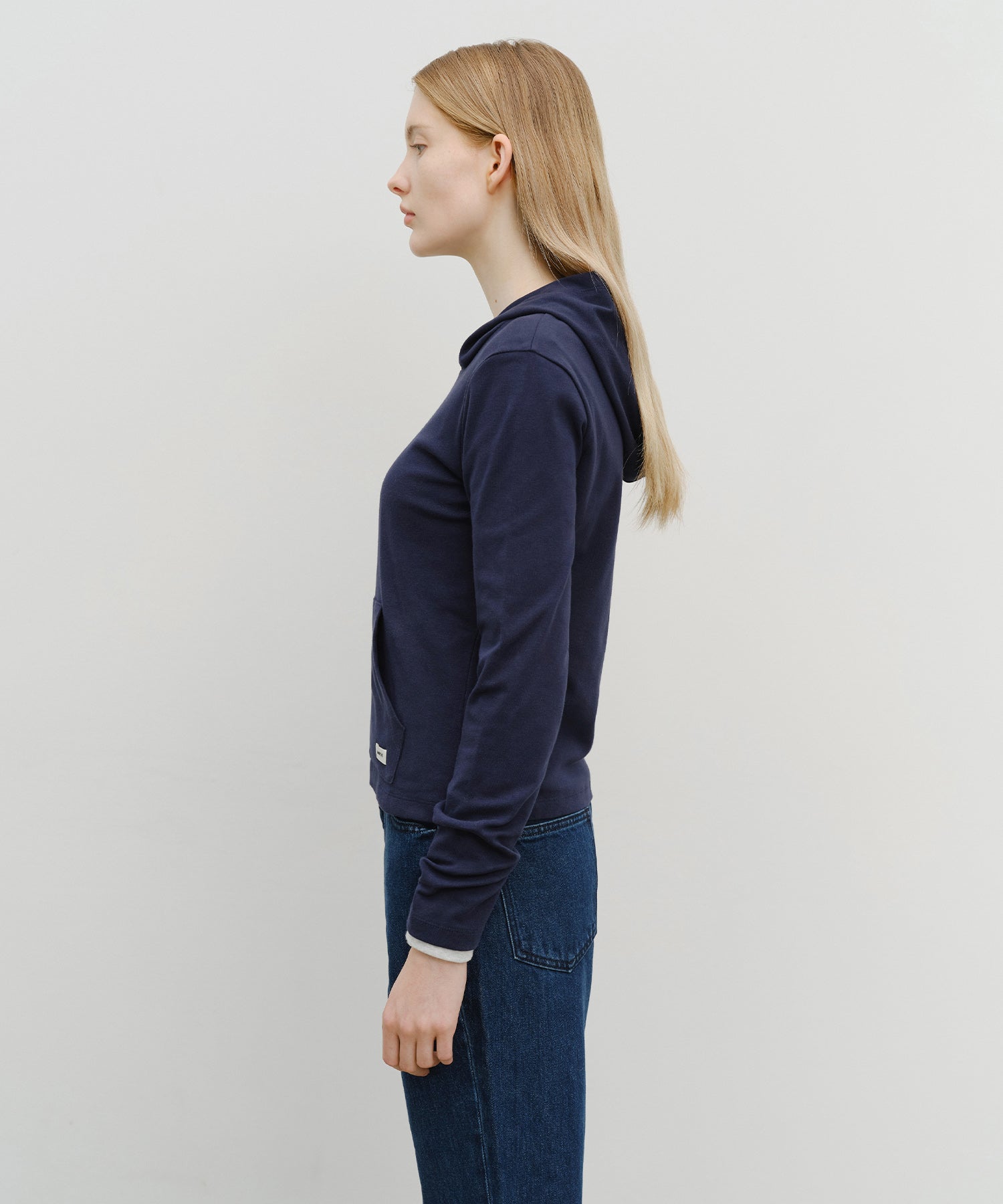 Marithe & Francois Girbaud - Basic Hoodie Long Sleeve (Navy) product image 2 | TRAB K-Fashion Australia