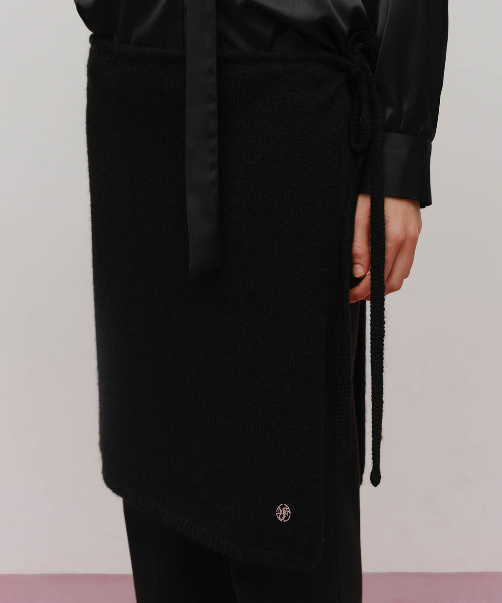 Marithe & Francois Girbaud - Knit Layered Skirt (Black) product image 2 | TRAB K-Fashion Australia